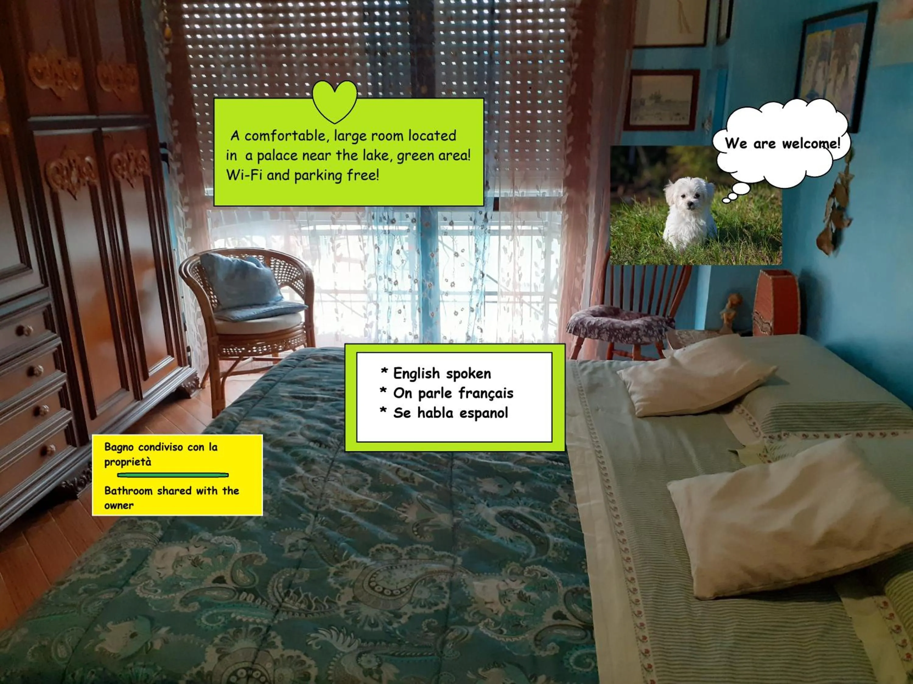 Bed in Room country-lake