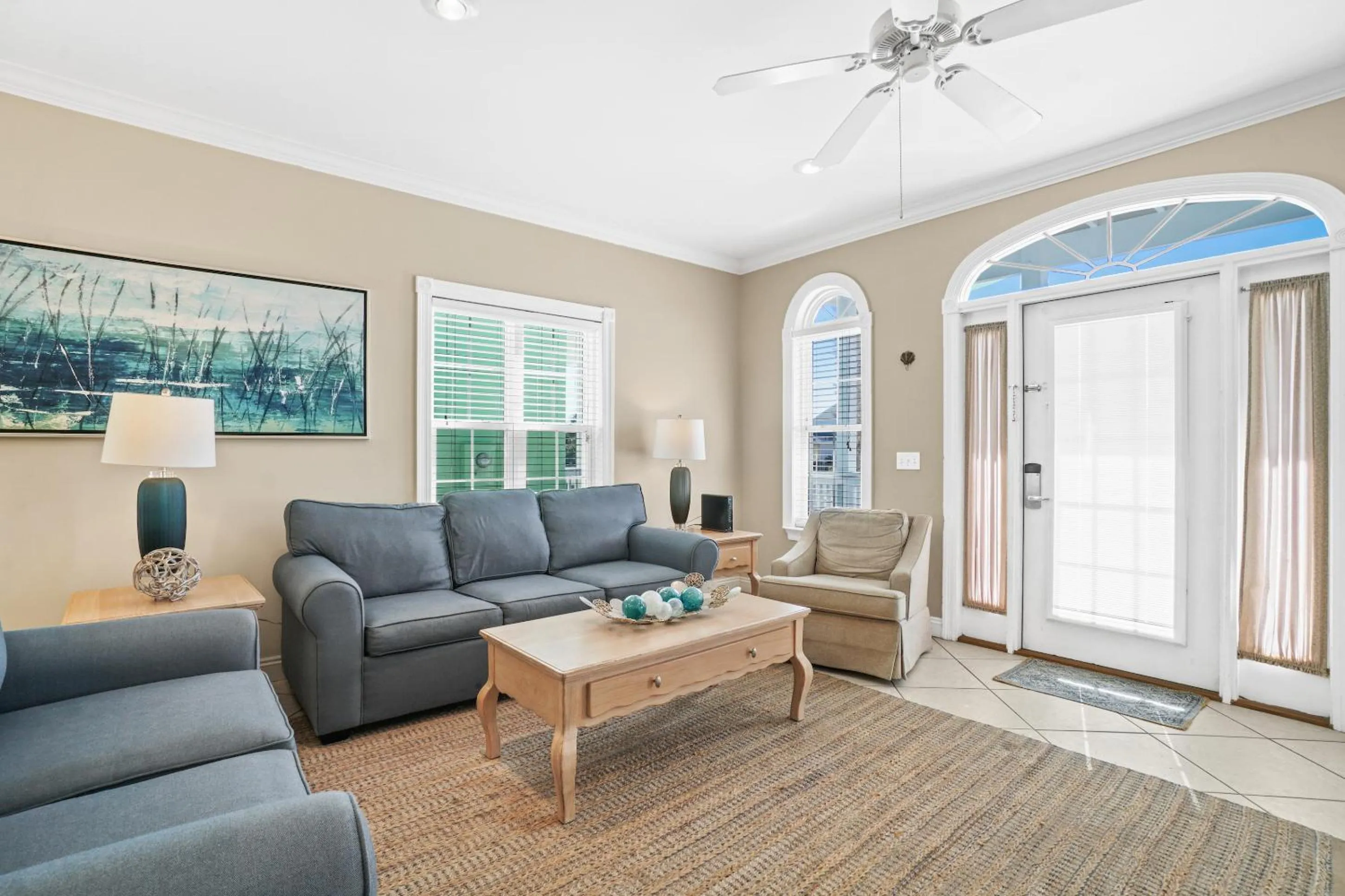 Living room in Summer Towne by Panhandle Getaways