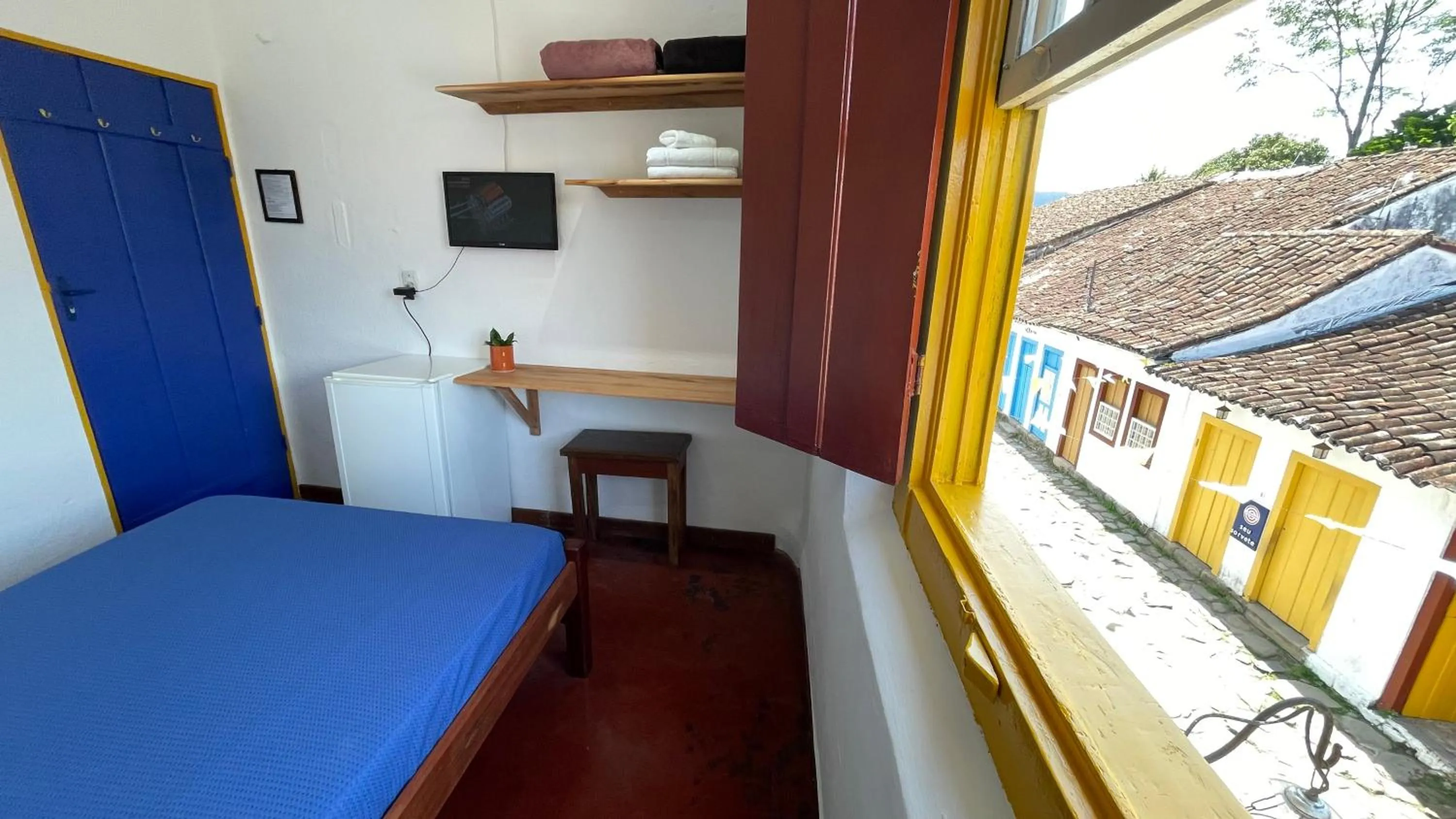 View (from property/room), Bed in Café e Prosa Centro Histórico