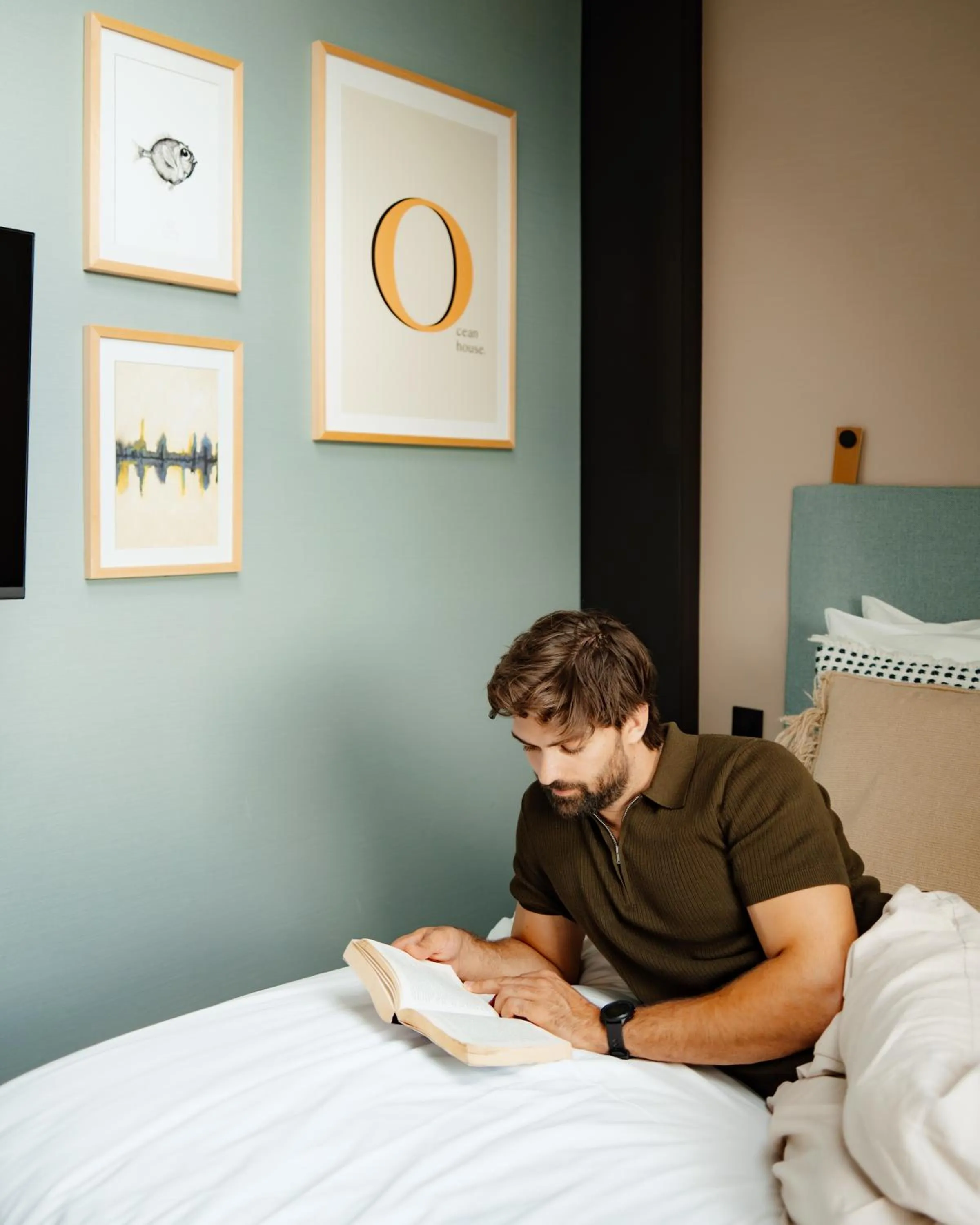 Decorative detail, Bed in Ocean House Scheveningen