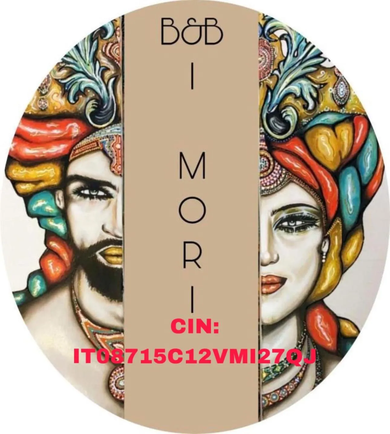 Text overlay in B&B i MORI