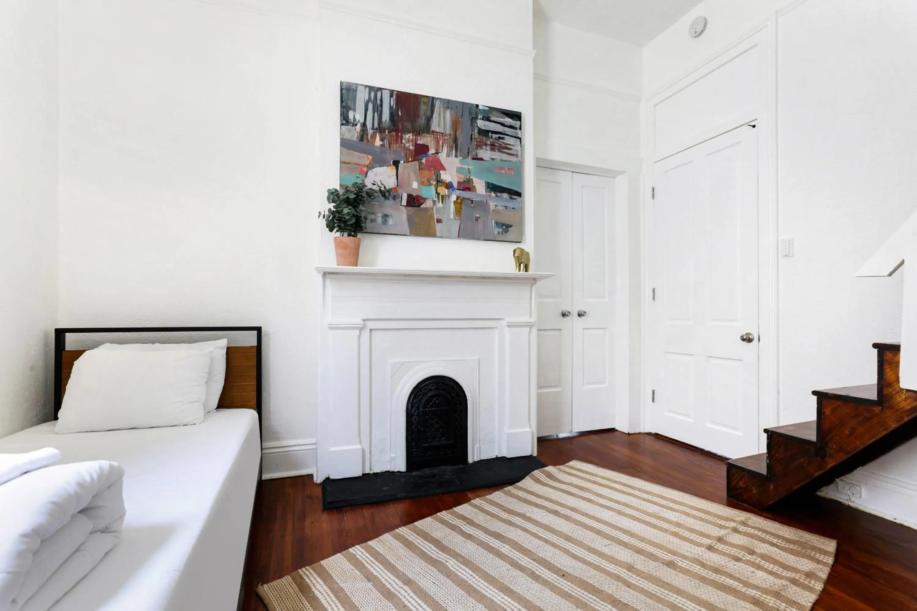 Bedroom, Bed in Uptown Spacious 4BD/3BA with Historic Charm