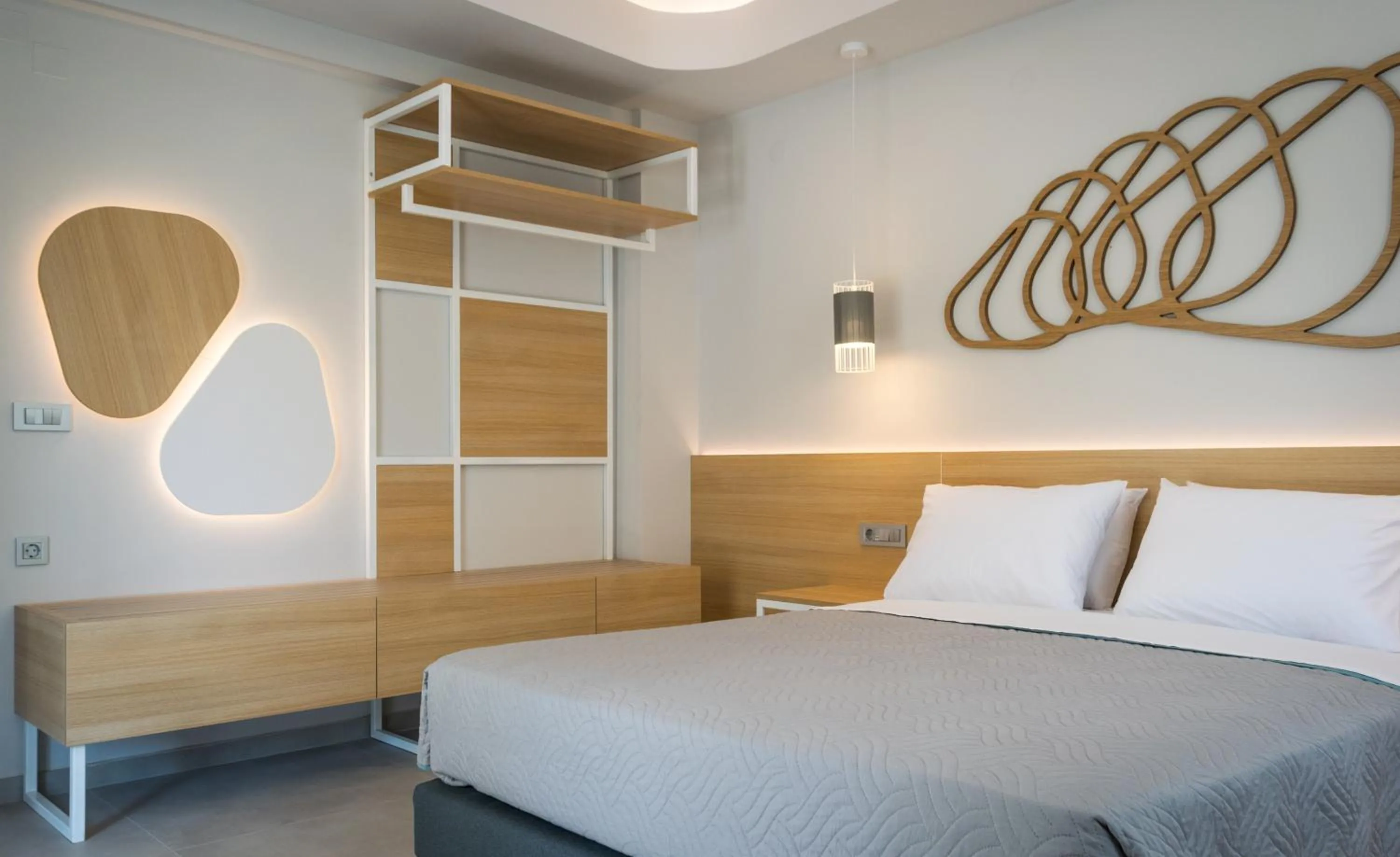 Bed in Evdokia Suites