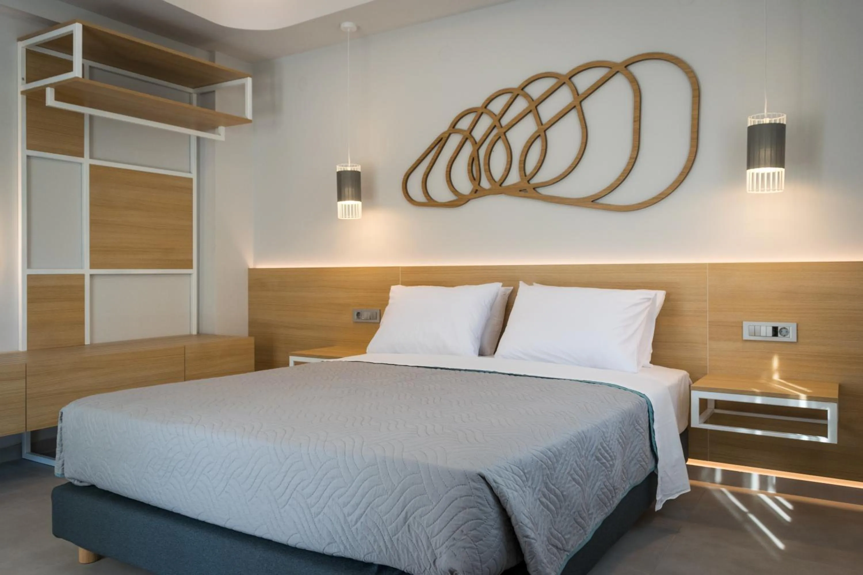 Bed in Evdokia Suites