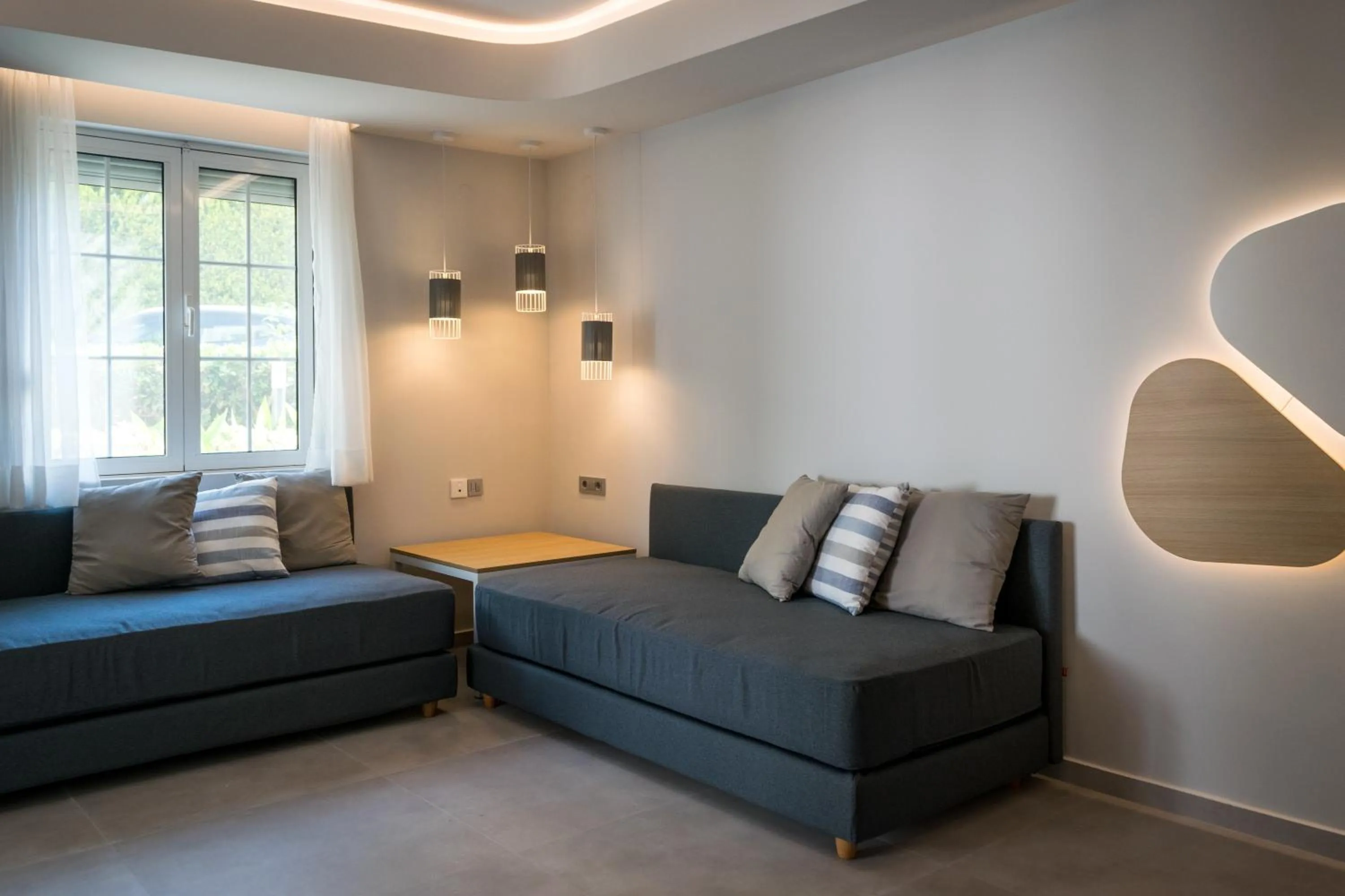 Living room in Evdokia Suites