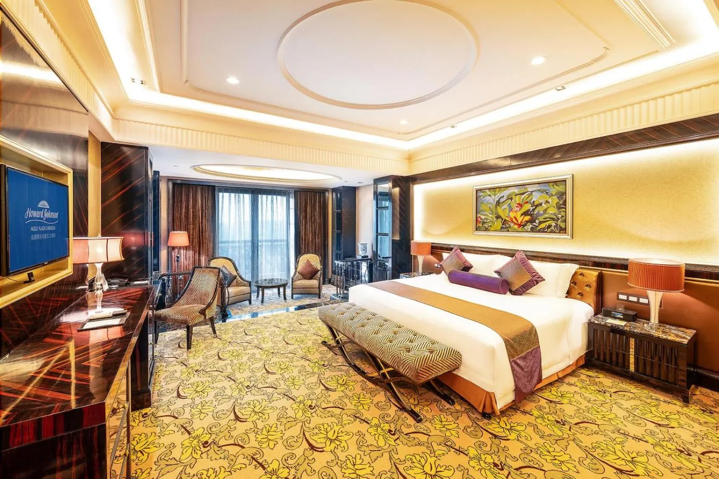 Bed in Howard Johnson Agile Plaza Chengdu