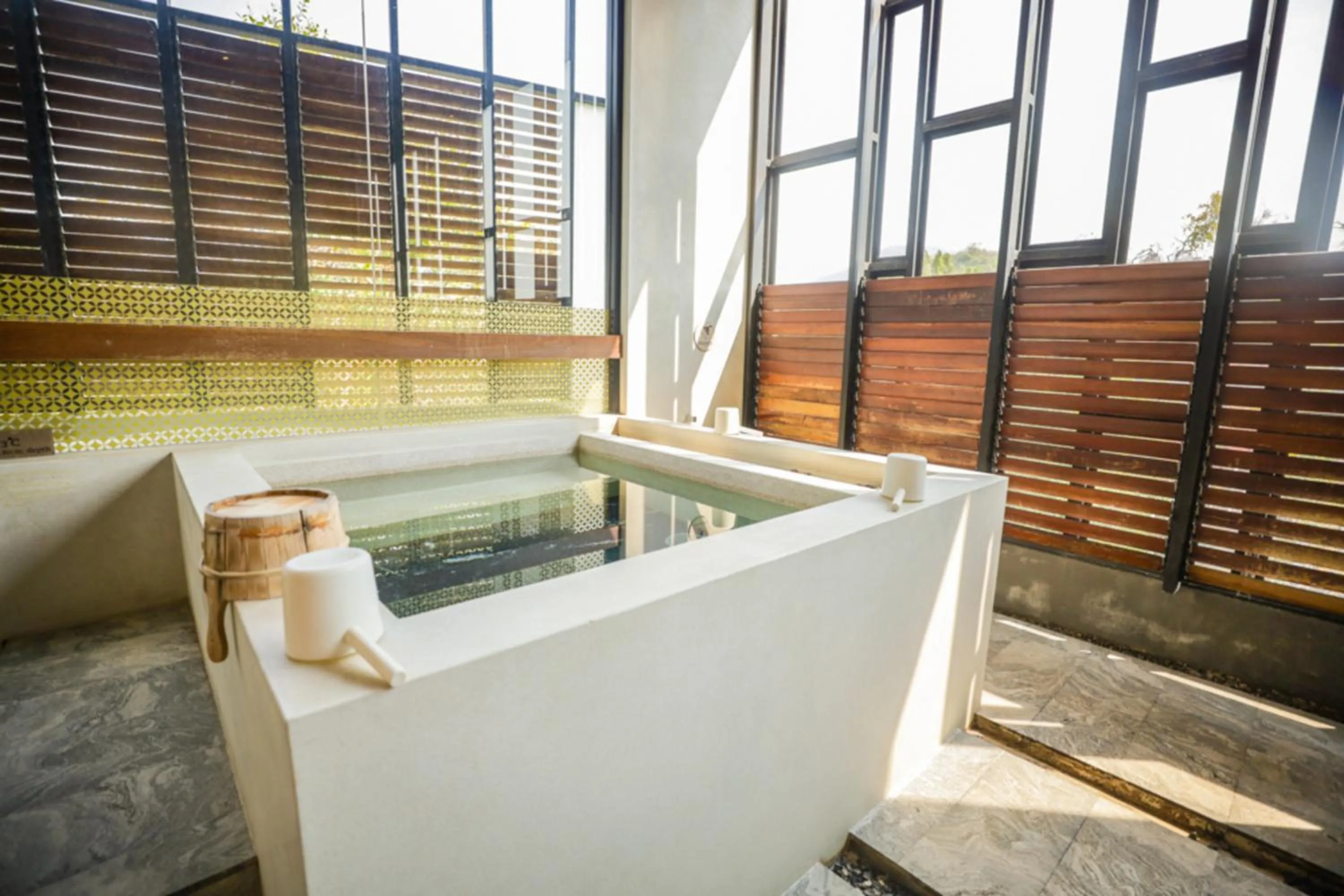 Hot Spring Bath in Balcony Seaside Sriracha Hotel & Serviced Apartments