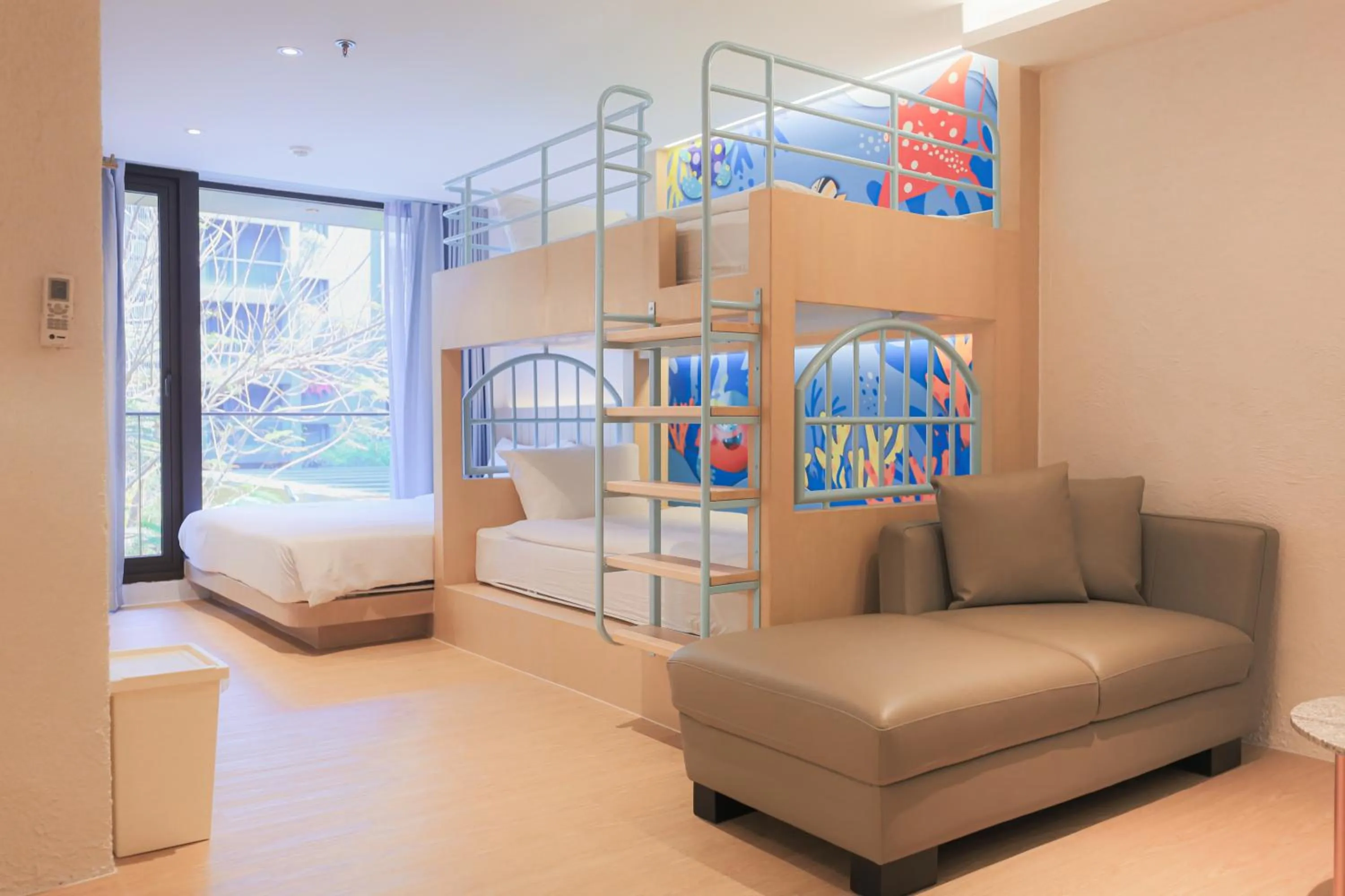 Bed in Balcony Seaside Sriracha Hotel & Serviced Apartments