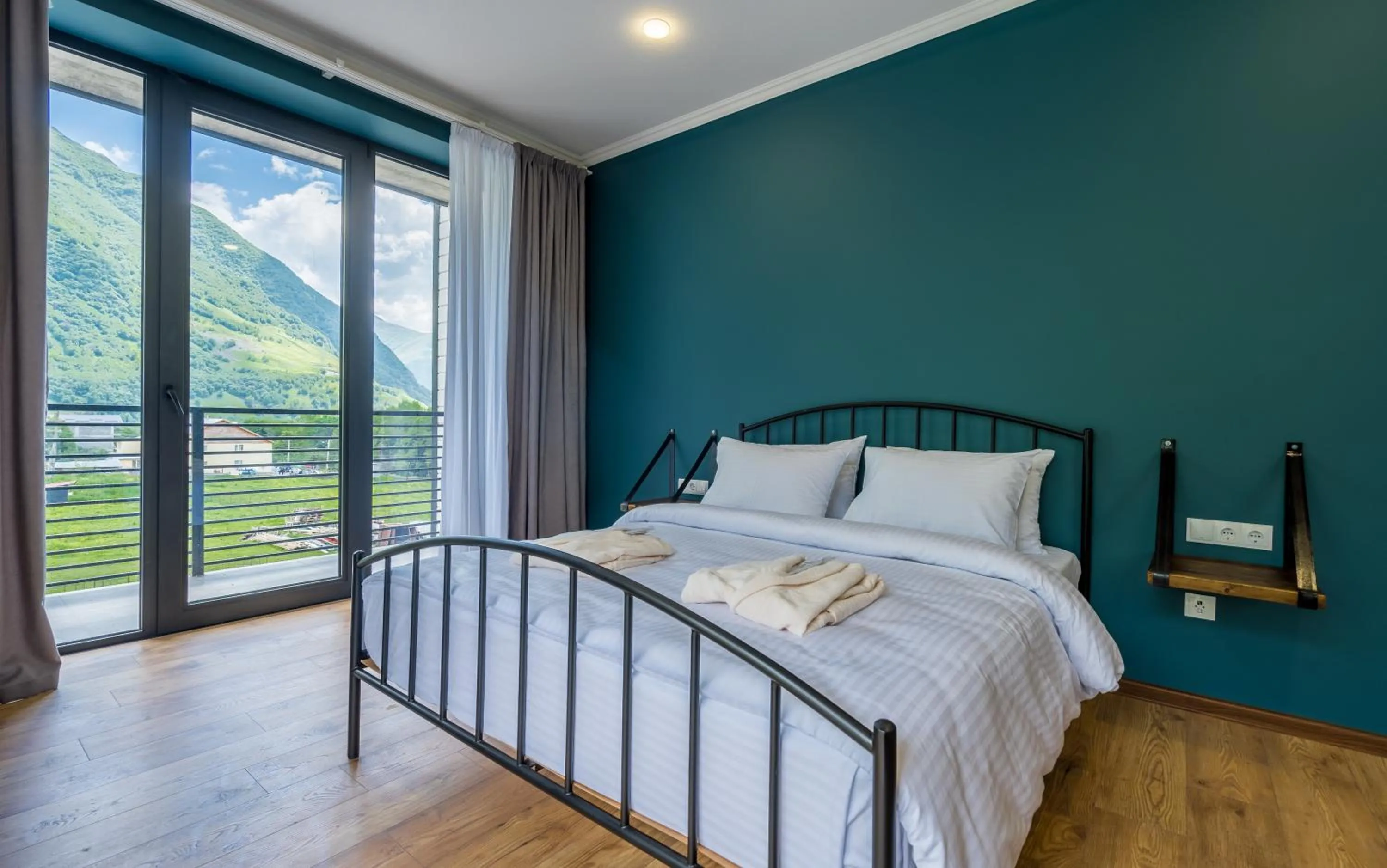 Bed in Hotel Darchi Kazbegi