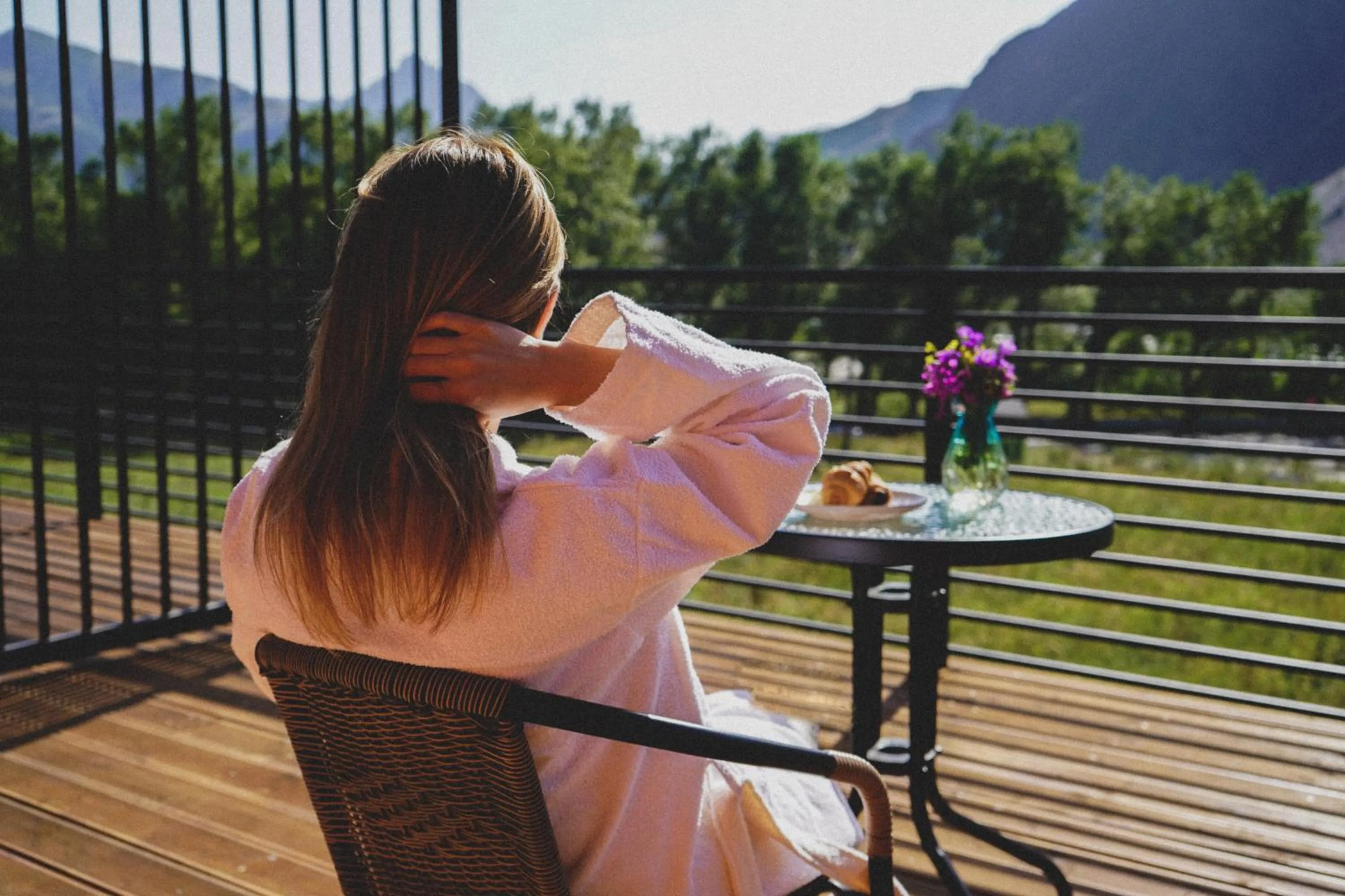 Balcony/Terrace in Hotel Darchi Kazbegi