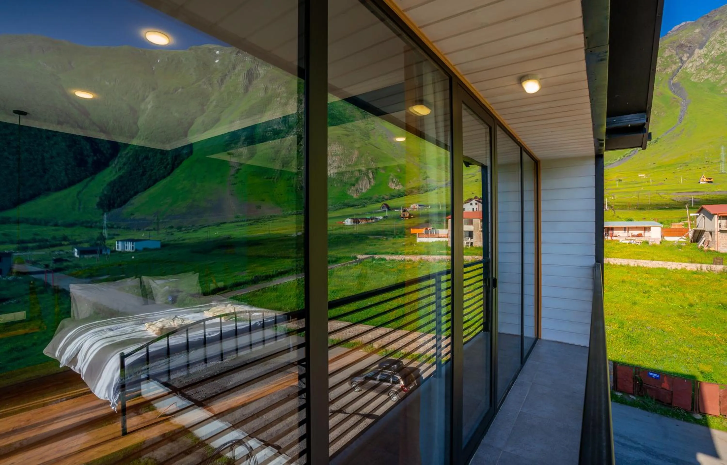 Garden view in Hotel Darchi Kazbegi