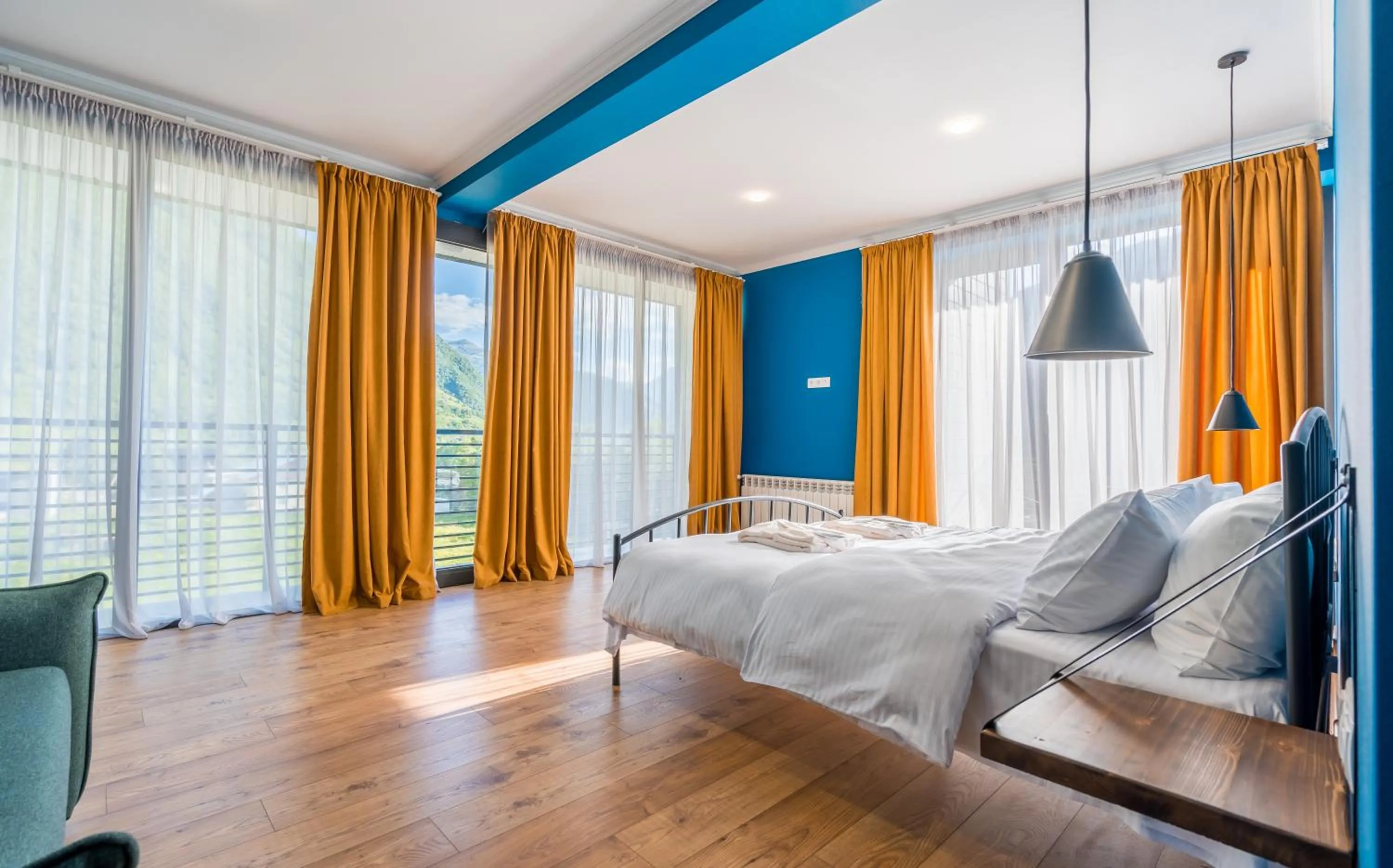 Bed in Hotel Darchi Kazbegi