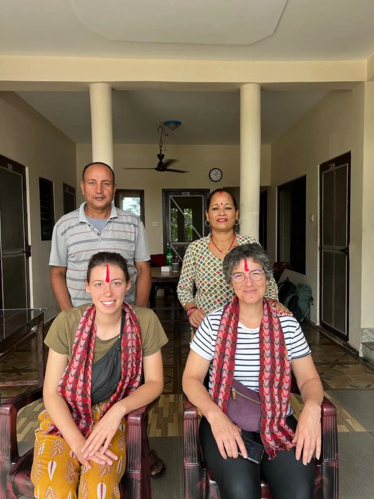 group of guests in Hotel BhupuSainik Sauraha, Chitwan