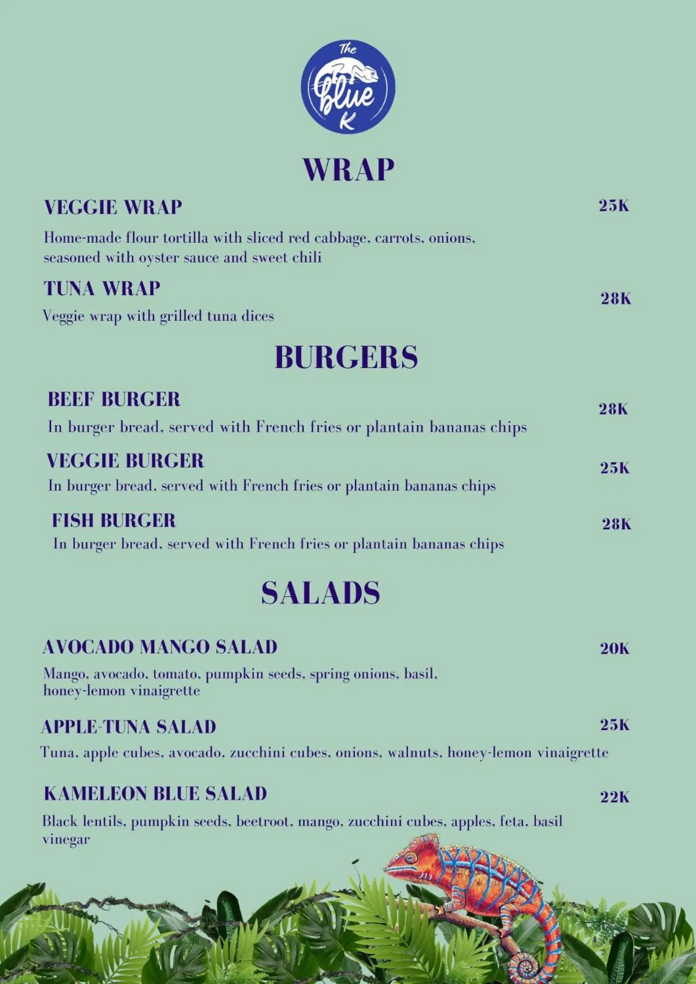 Restaurant/places to eat in Kameleon Blue