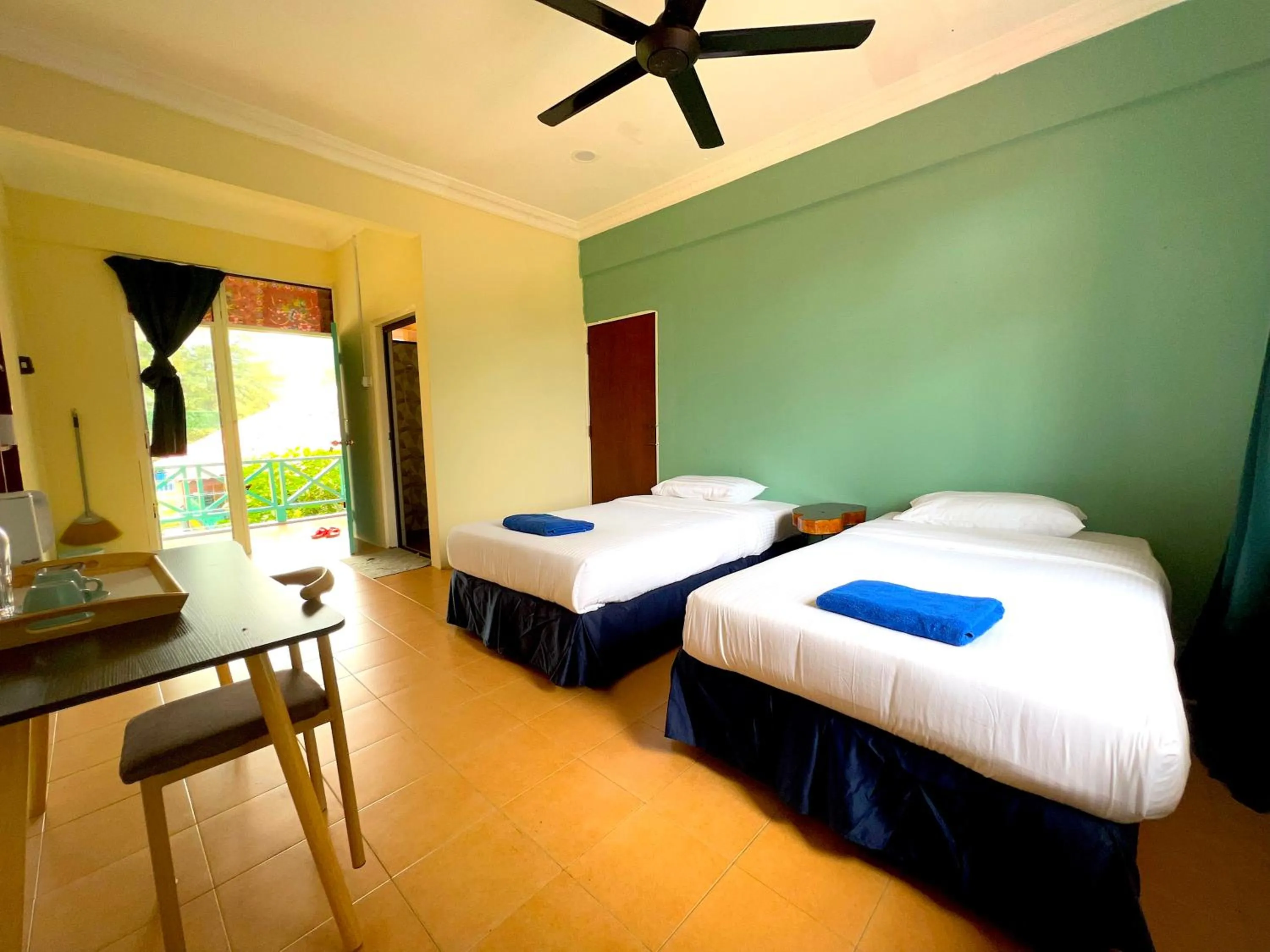 Bed in papaya resort