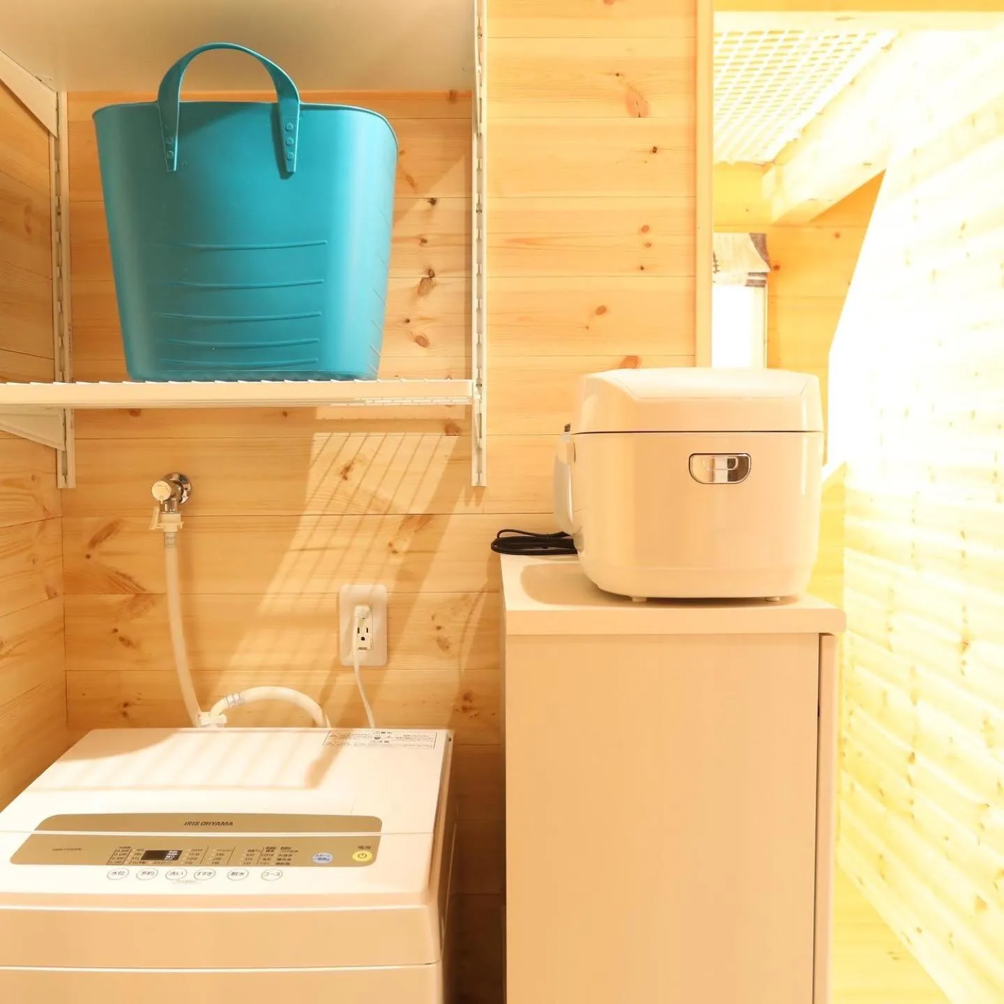 washing machine in Log Cottage 白馬KIITOS