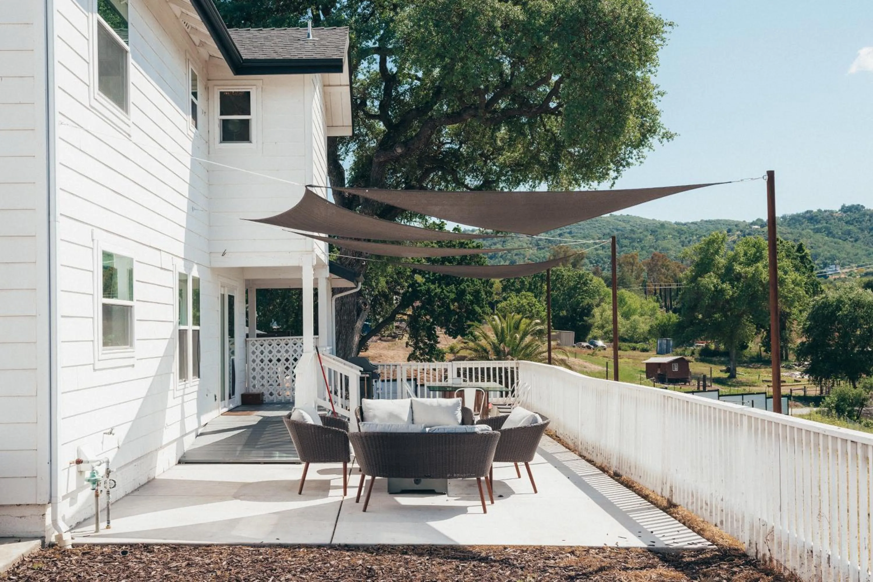 Patio in Paso Wine Country Farmhouse with Pool, Spa, Game Room
