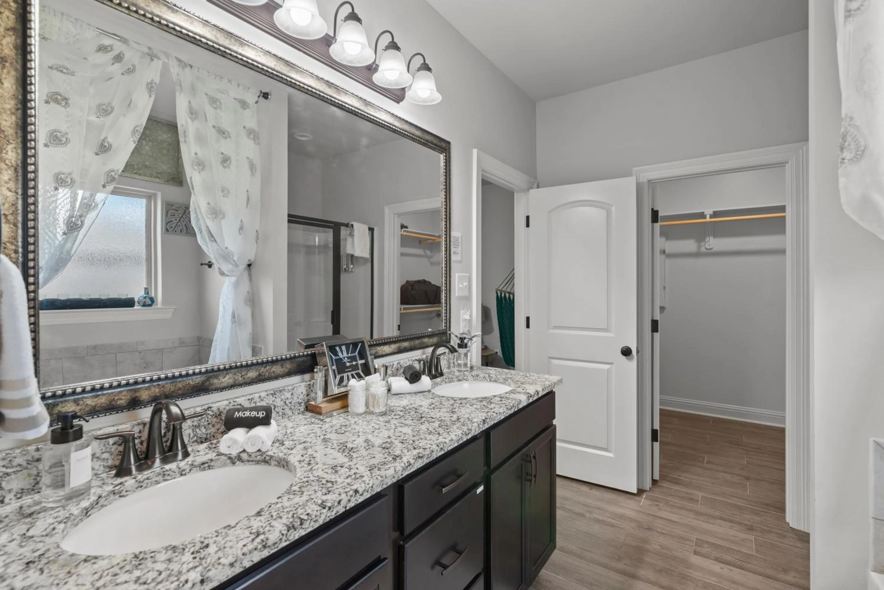 Shower in Zen House, a peaceful sanctuary in Shreveport, LA! Tv in each room