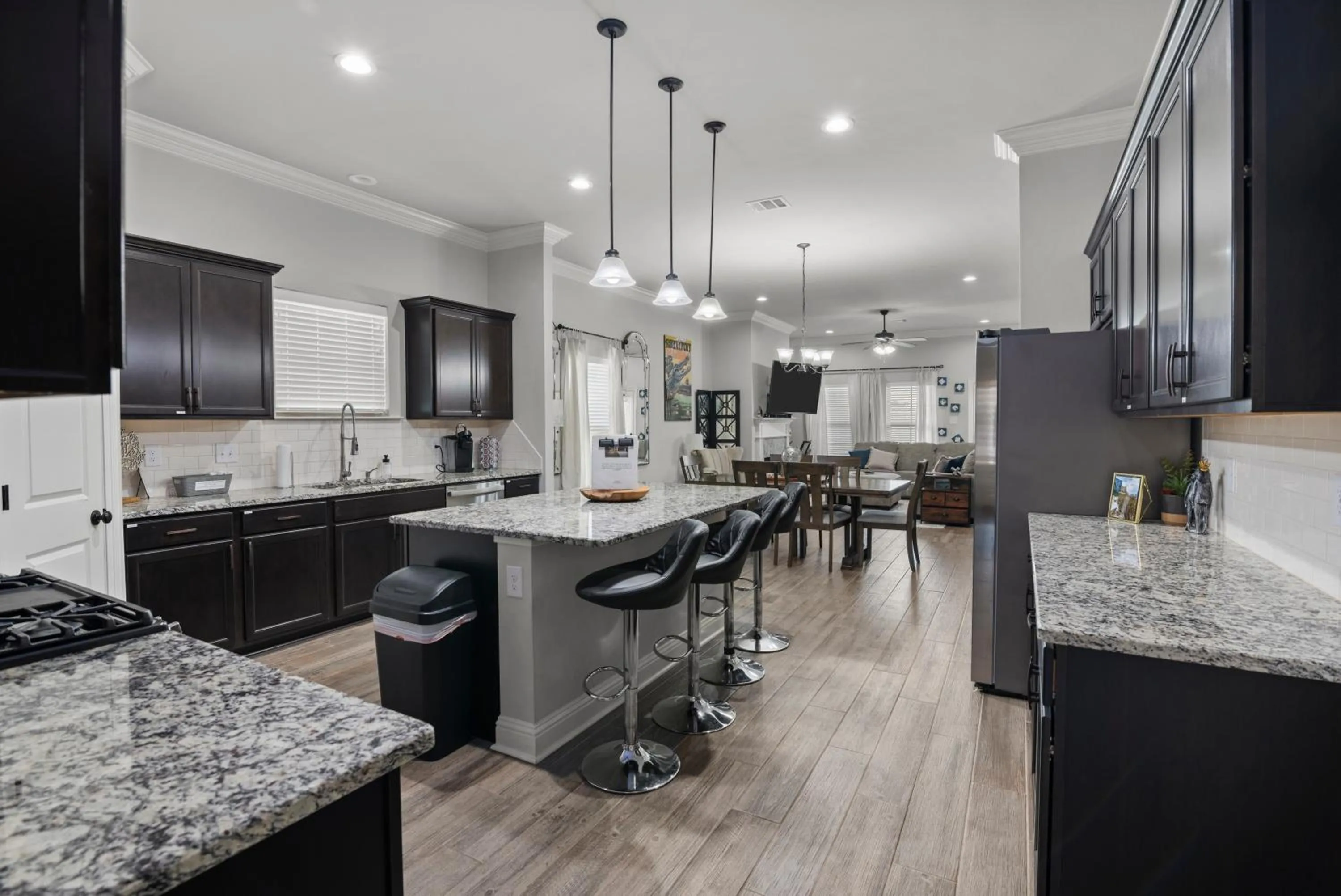 Kitchen or kitchenette in Zen House, a peaceful sanctuary in Shreveport, LA! Tv in each room