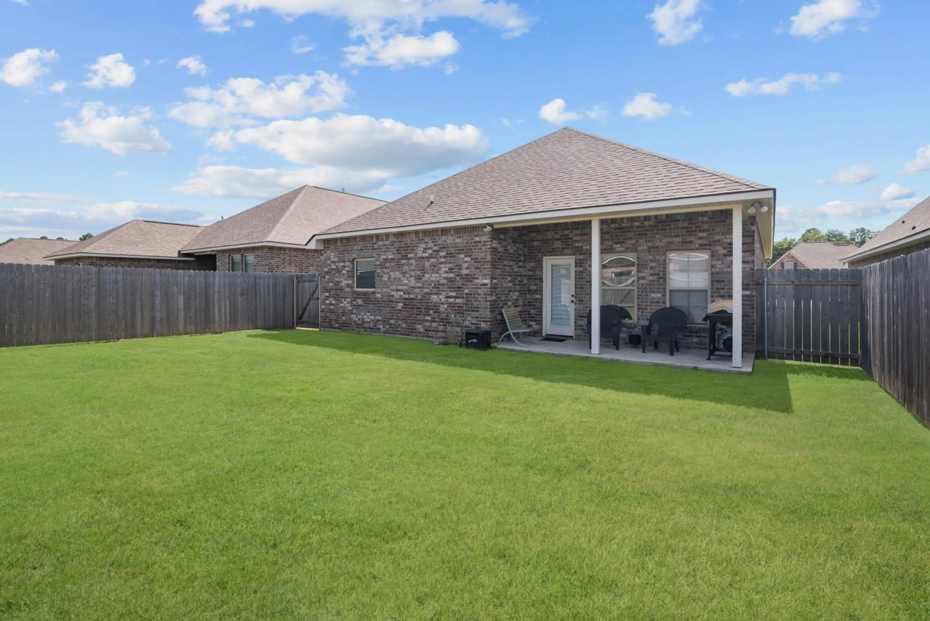 Patio in Zen House, a peaceful sanctuary in Shreveport, LA! Tv in each room