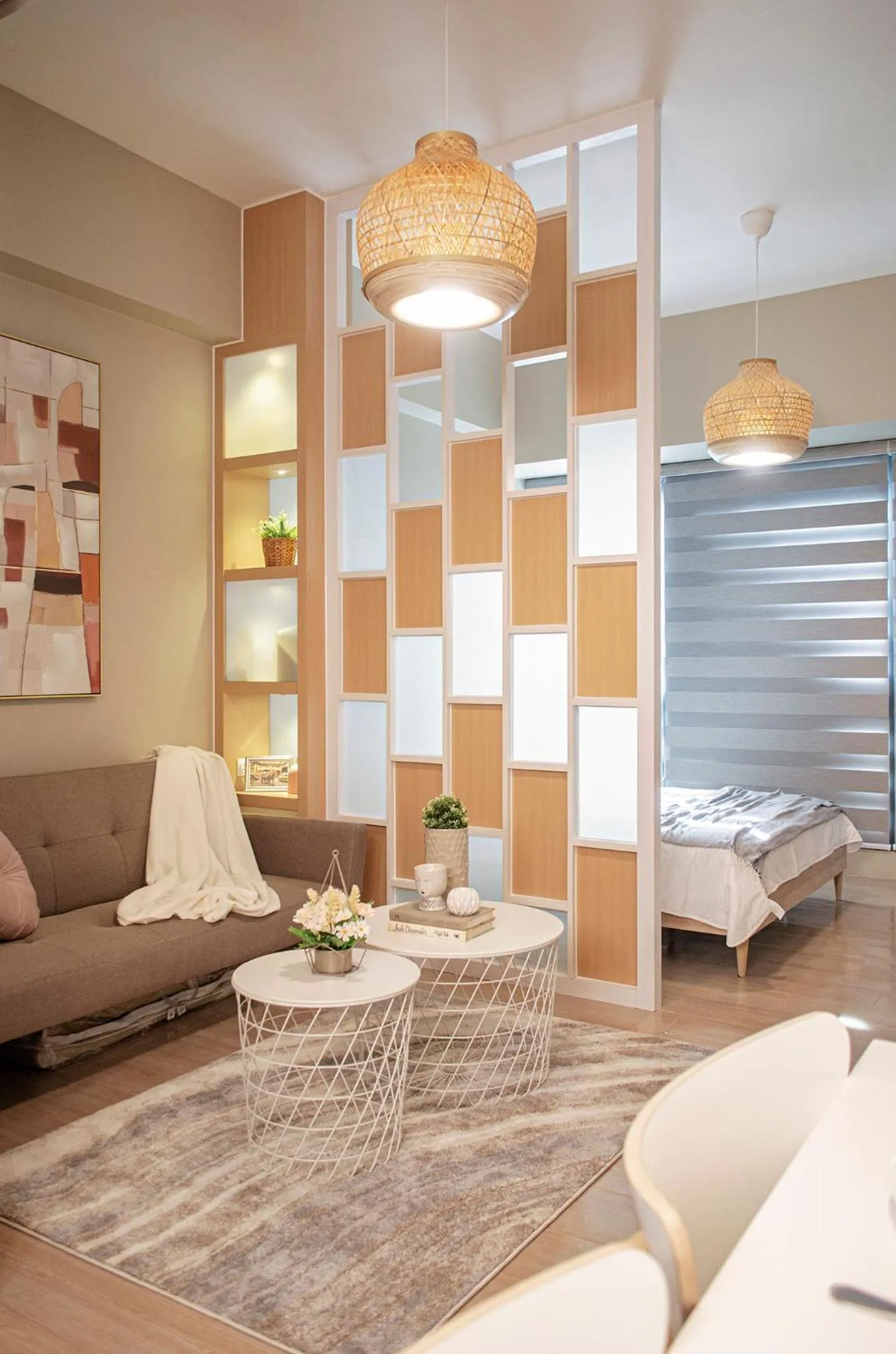 Living room, Bed in Cozy and Classy Studio Across Airport Terminal 3