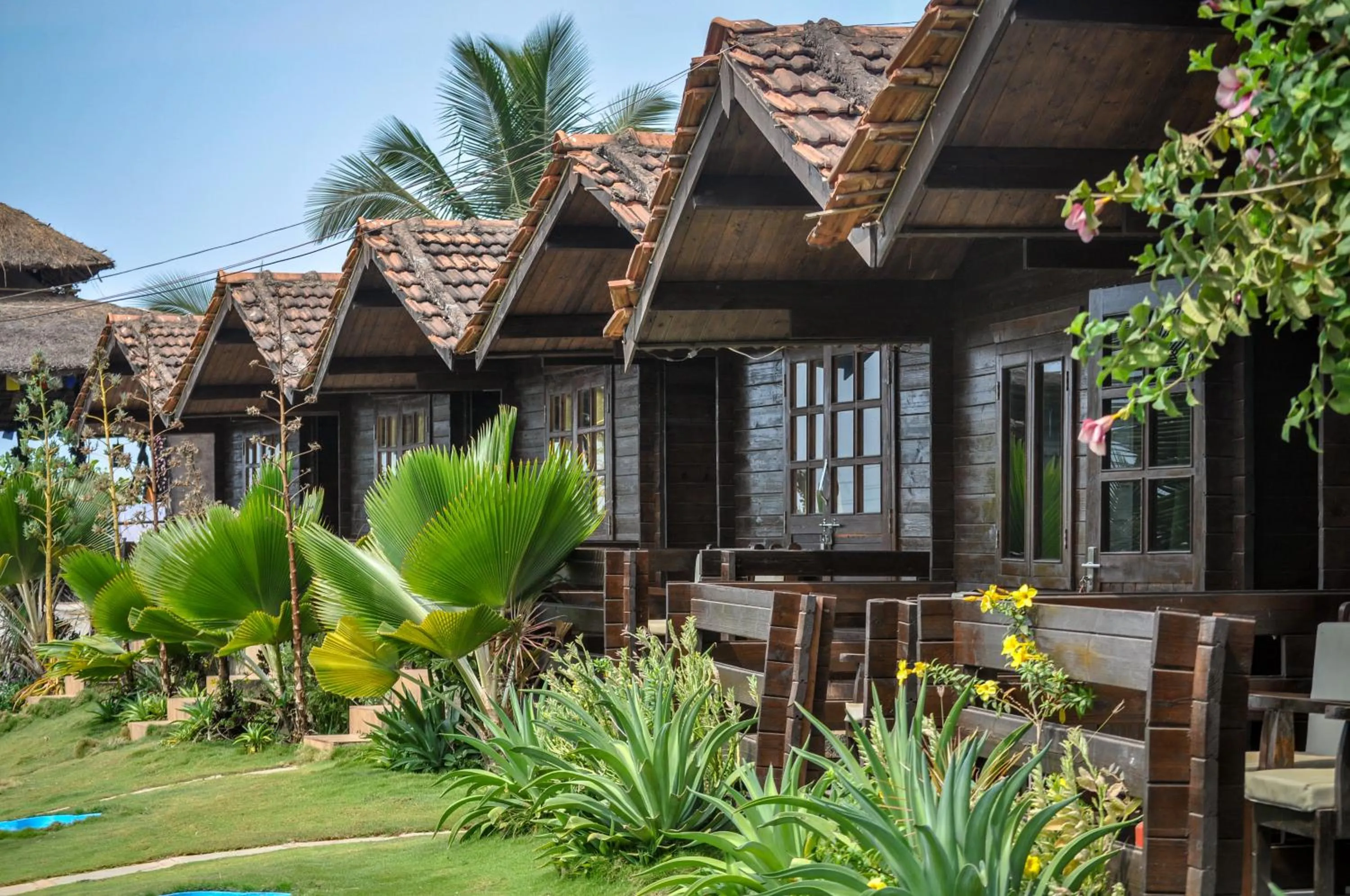 Facade/entrance in Lotus Sutra Beachfront Resort