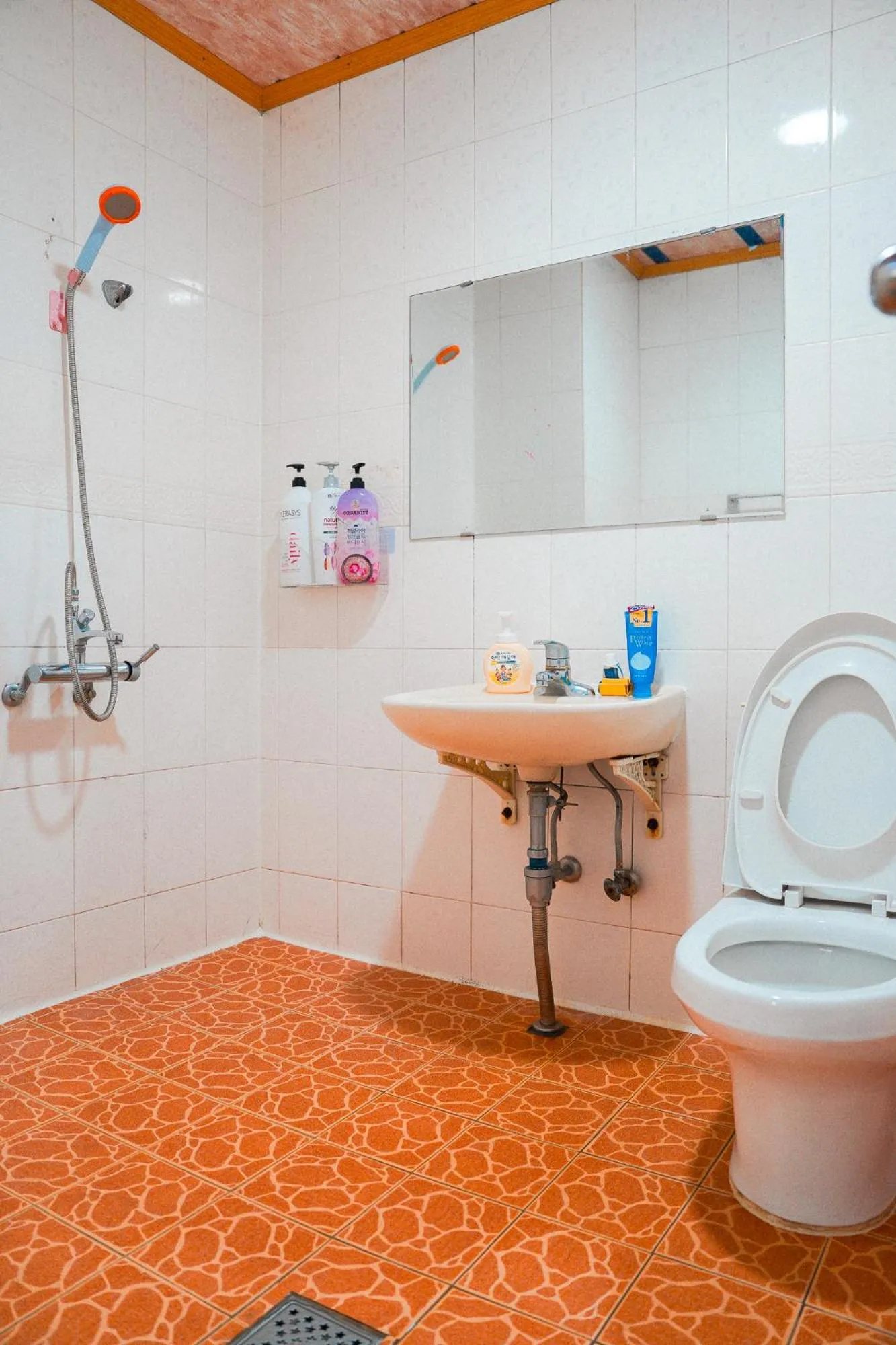 Shower in ttottot Jeju Backpackers