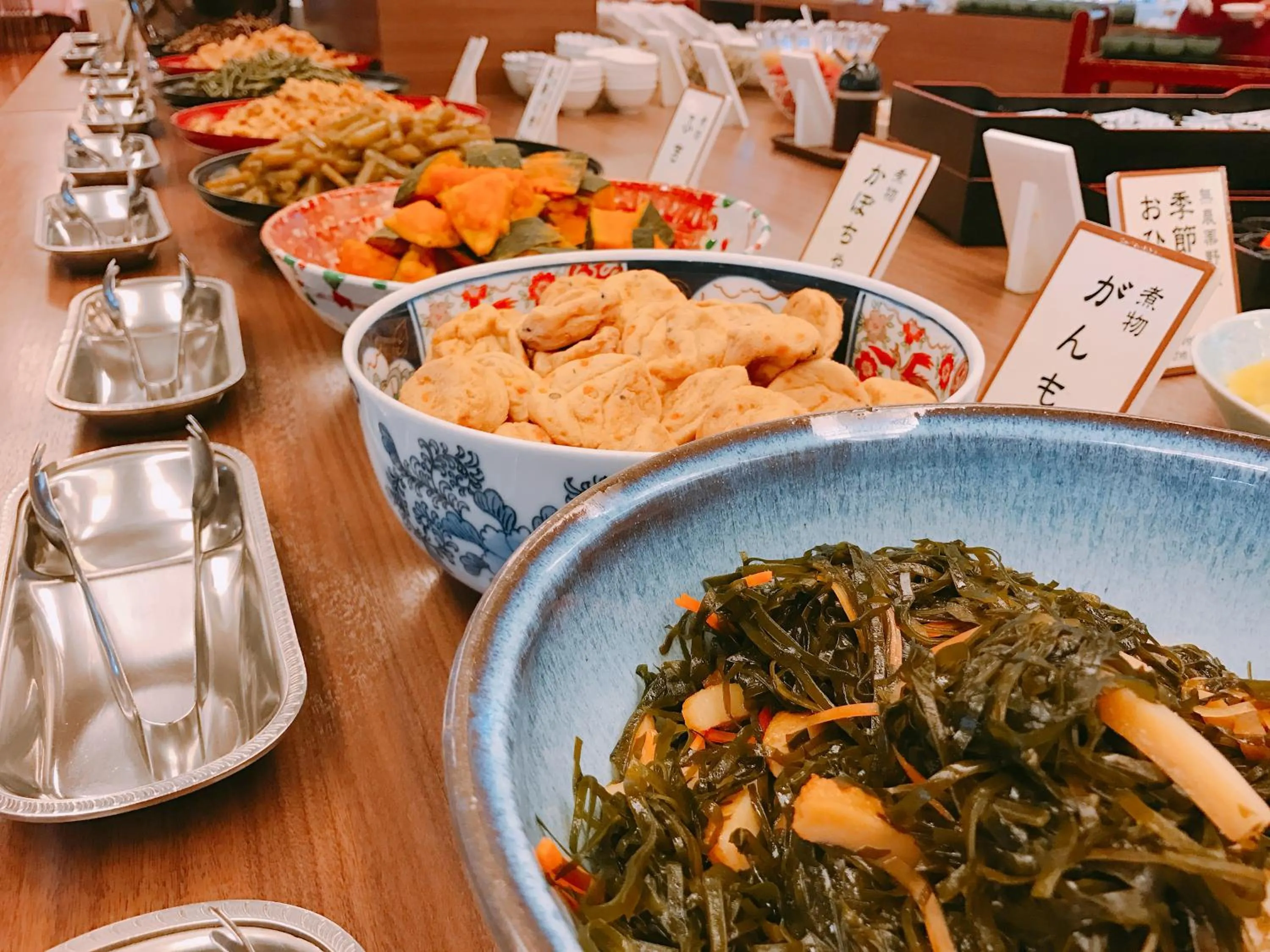 Buffet breakfast in Takinoyu Hotel