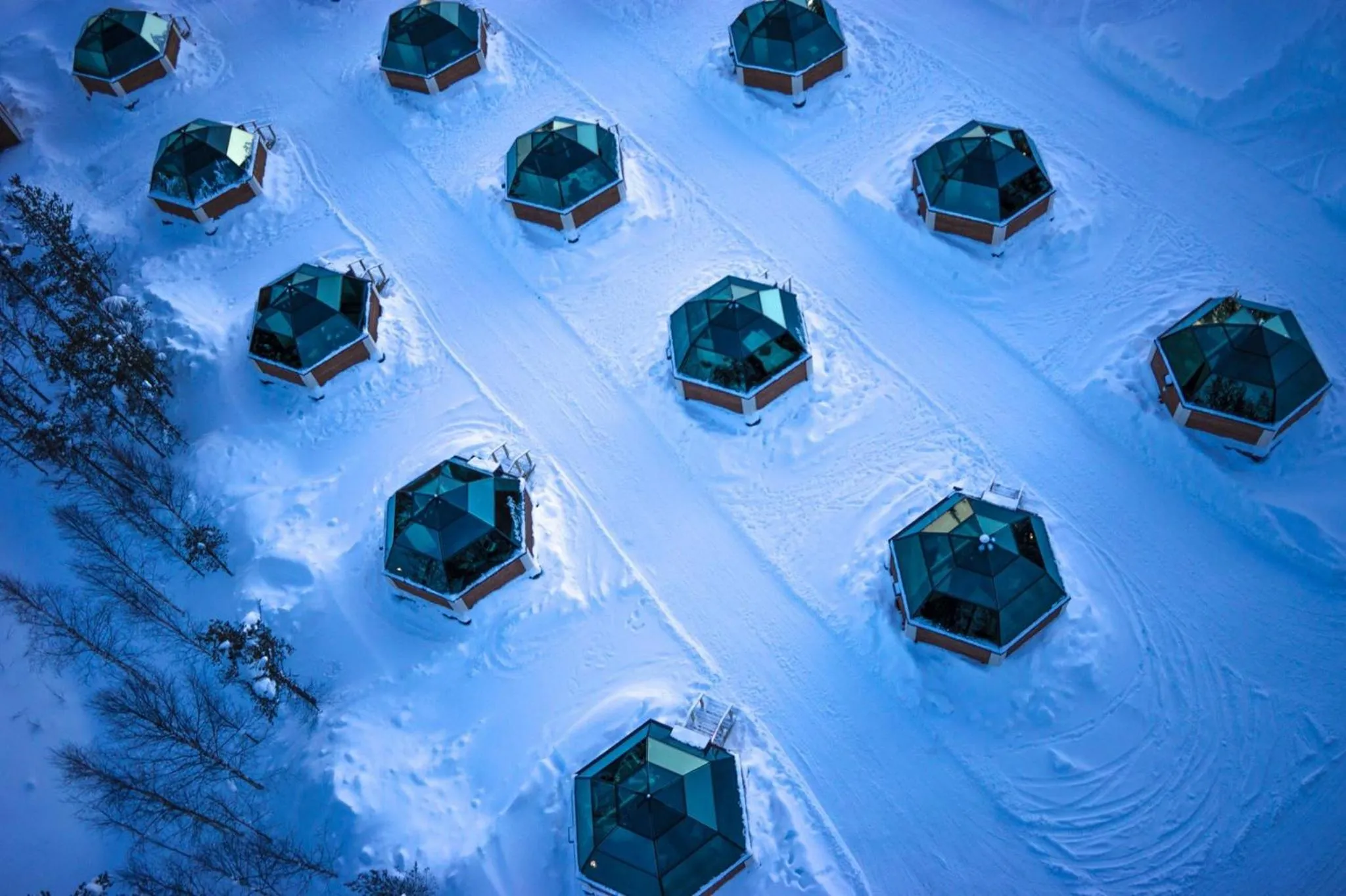 Bird's eye view in Arctic SnowHotel & Glass Igloos