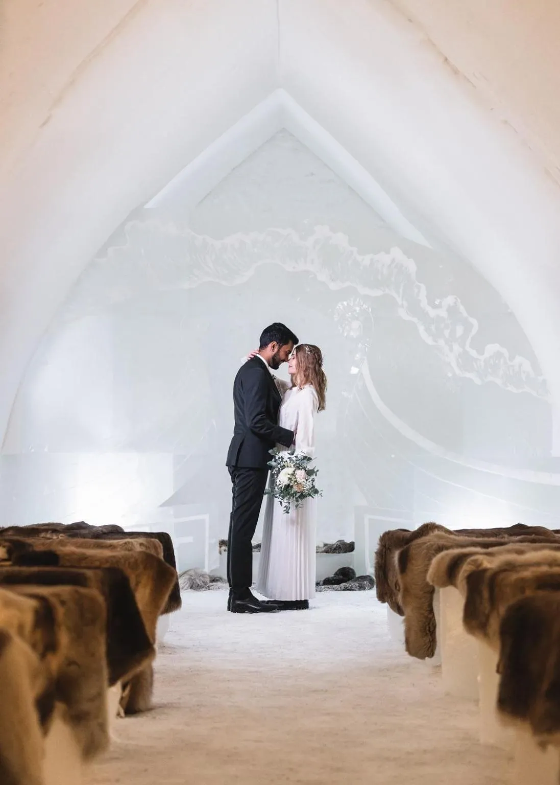 wedding in Arctic SnowHotel & Glass Igloos