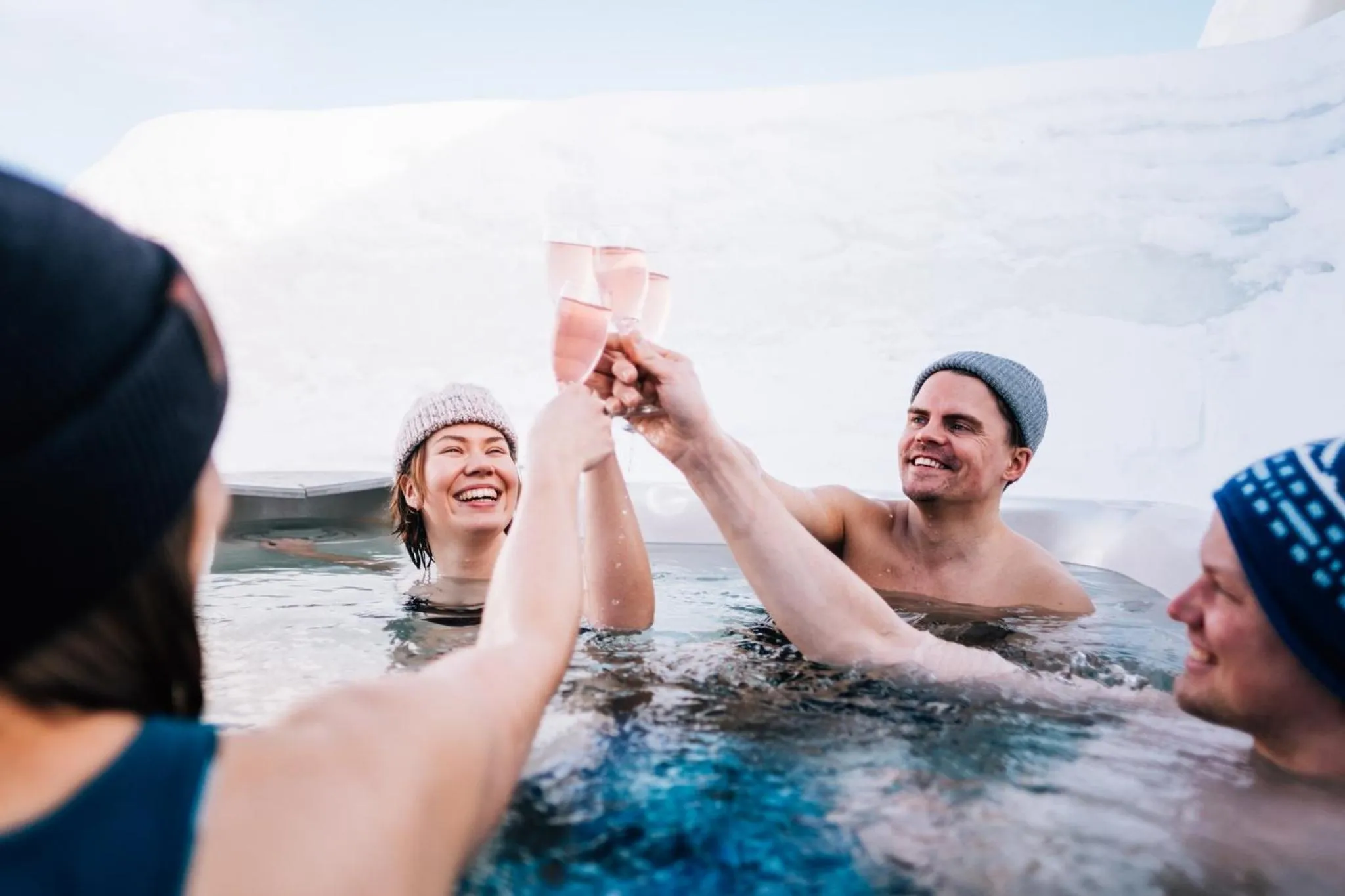 Hot Tub in Arctic SnowHotel & Glass Igloos