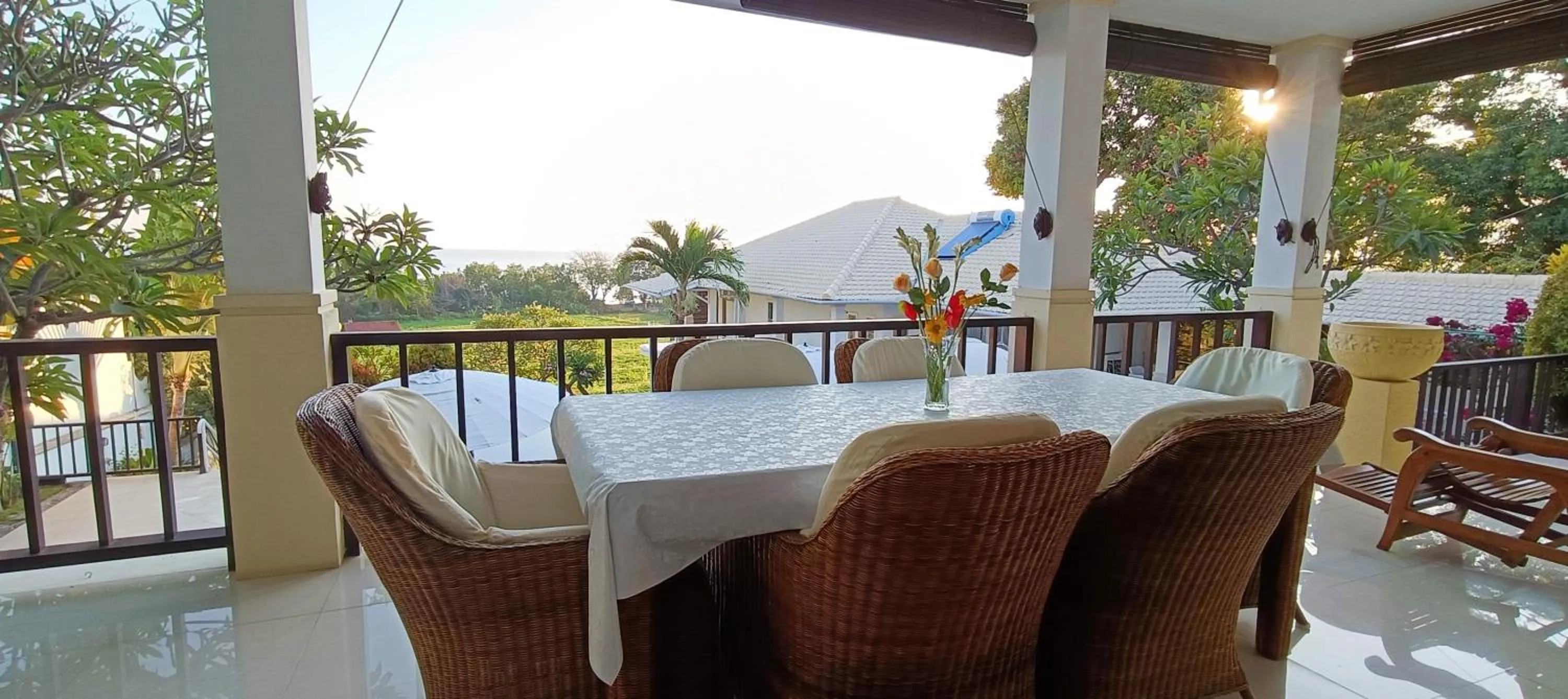 Balcony/Terrace in Villa Lilly Sea View Private Pool