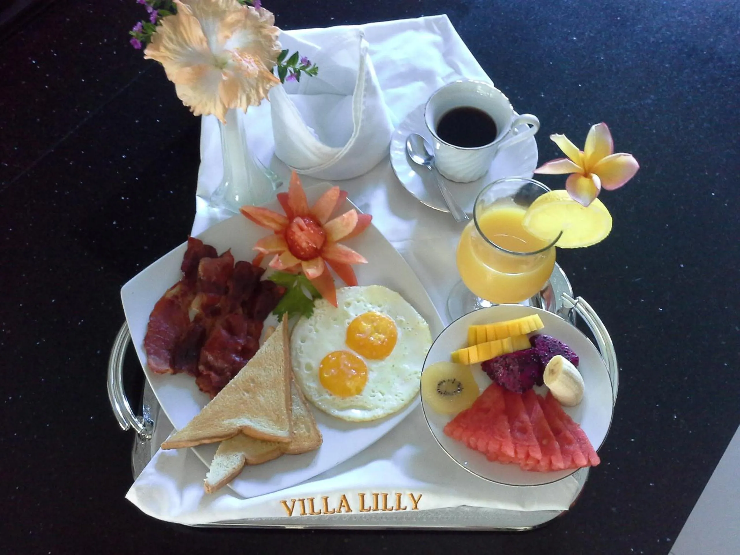 Breakfast in Villa Lilly Sea View Private Pool