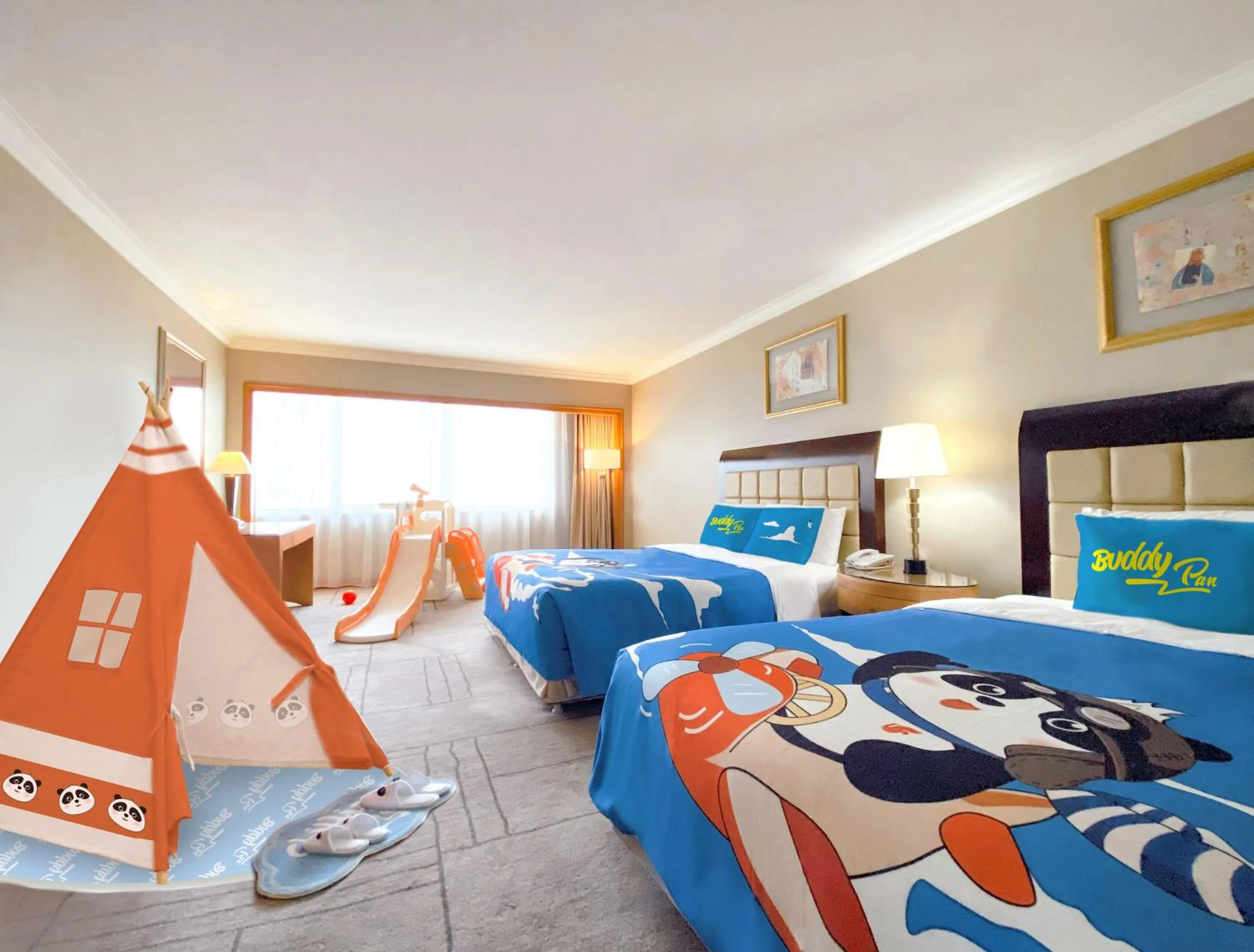 Photo of the whole room, Bed in Air China Boyue Beijing Hotel