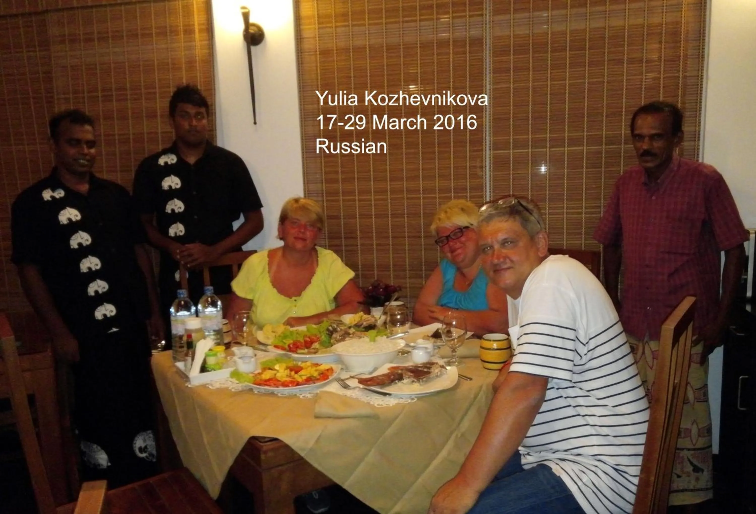 Staff in Villa Baywatch, Rumassala