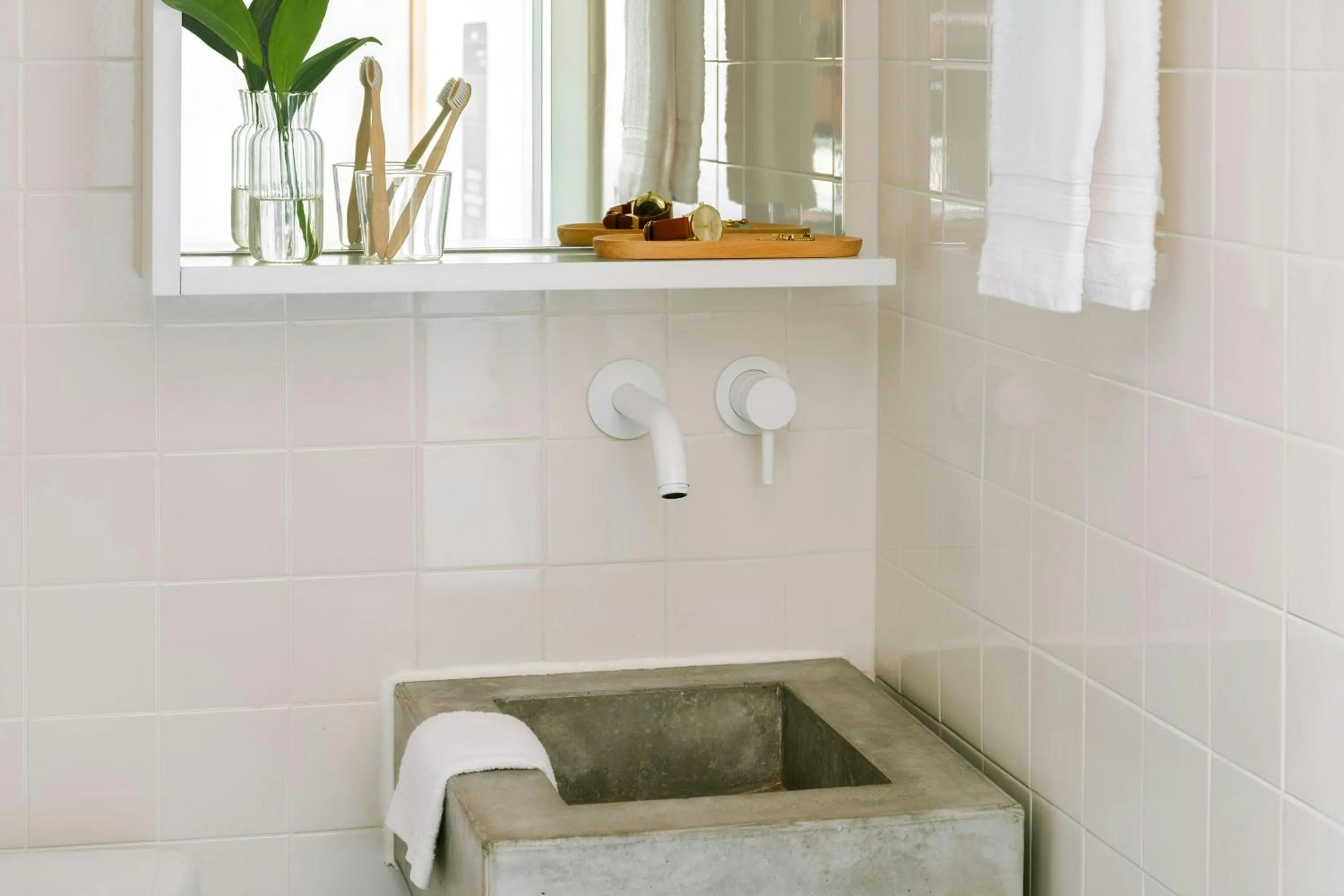 Bathroom in The Industrialist Hotel Gowanus Brooklyn, Sonder by Marriott Bonvoy