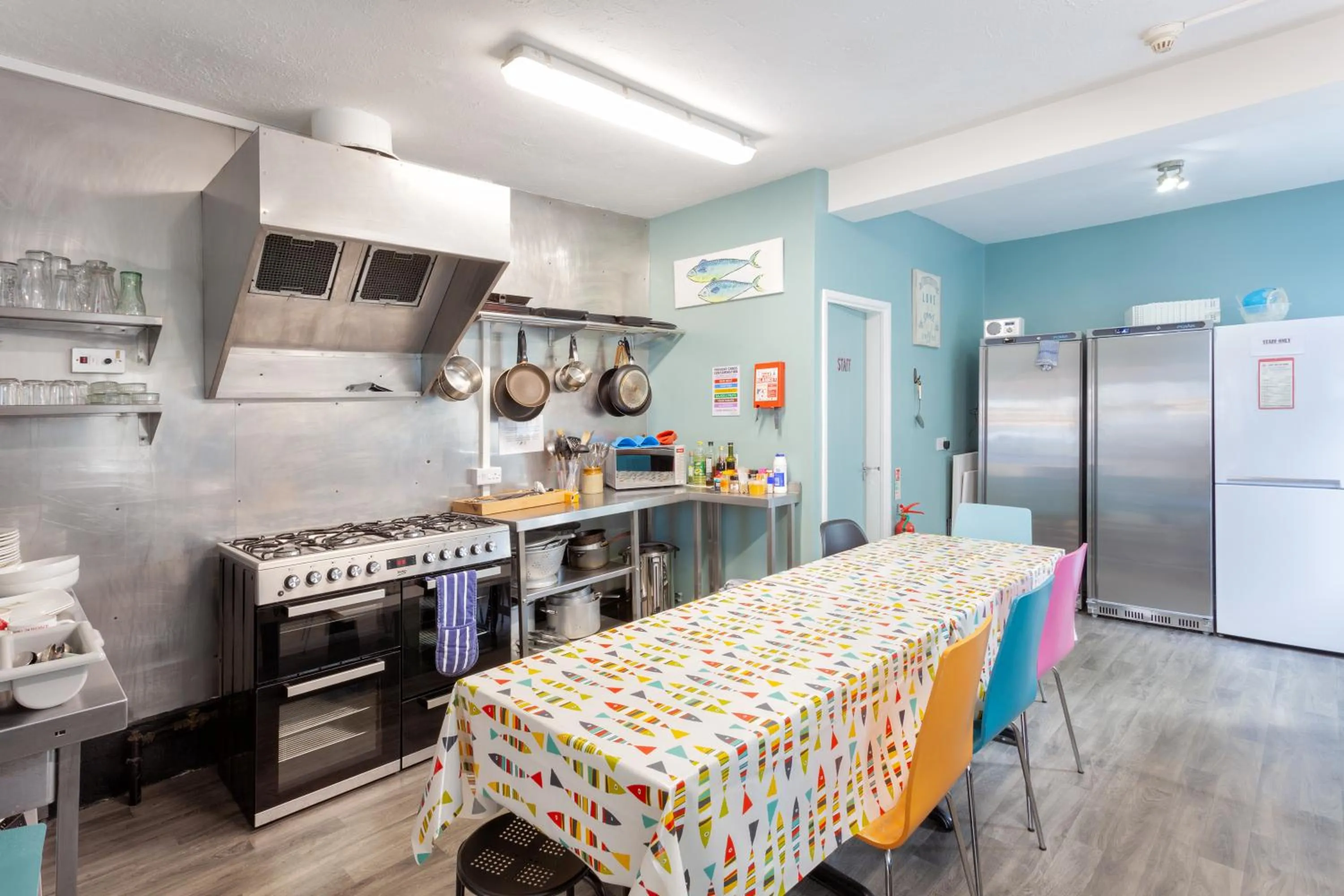Dining area in Ocean Backpackers self-catering hostel