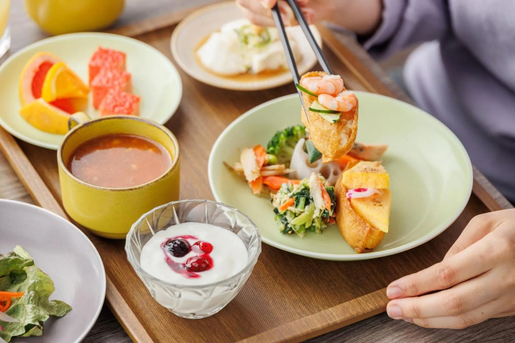 Buffet breakfast in Via Inn Shinsaibashi