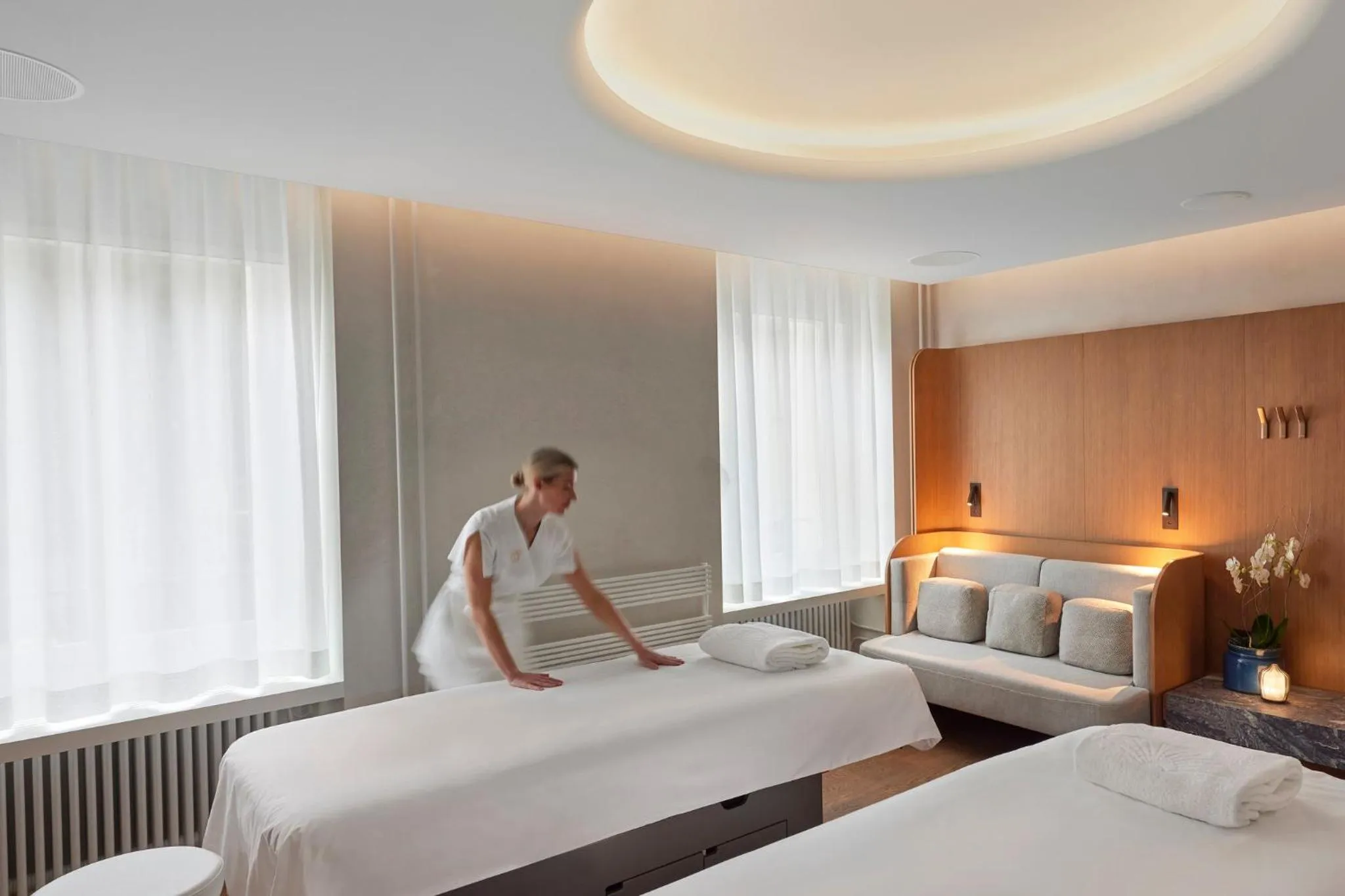 Spa and wellness centre/facilities, Bed in Mandarin Oriental Palace, Luzern