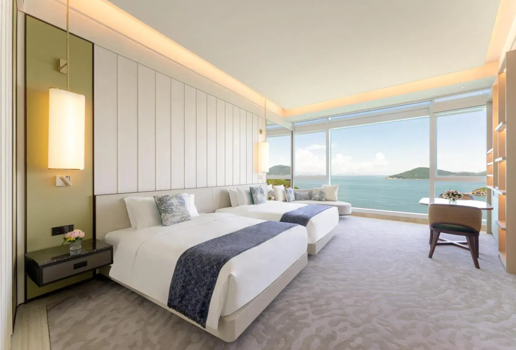 Grand Deluxe Oceanfront with 2 Queen Beds Room in The Fullerton Ocean Park Hotel Hong Kong Grand Deluxe Oceanfront with 2 Queen Beds Room in The Fullerton Ocean Park Hotel Hong Kong