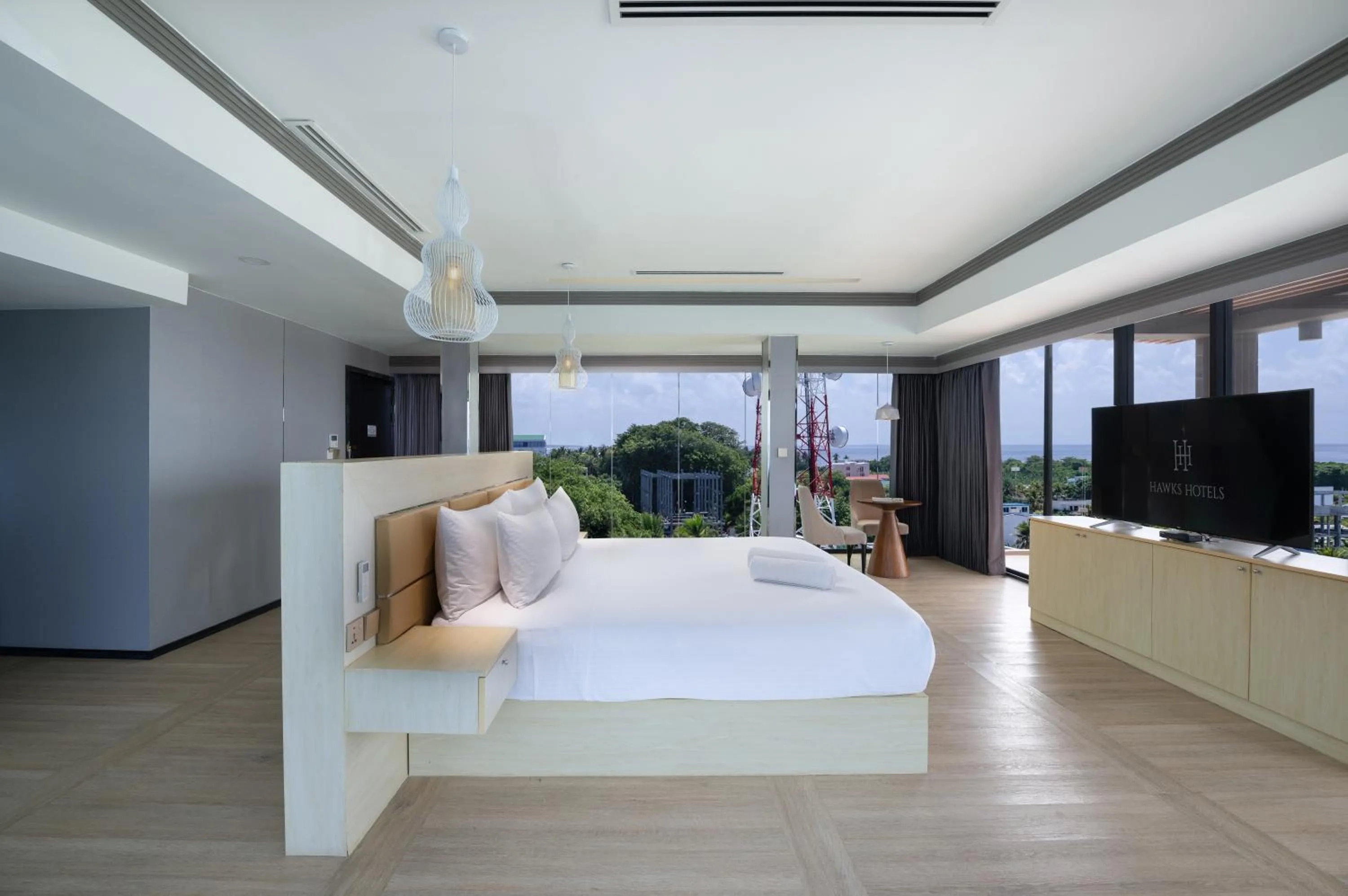 TV and multimedia, Bed in Swarn by Hawks Hotels Kamadhoo Baa Atoll