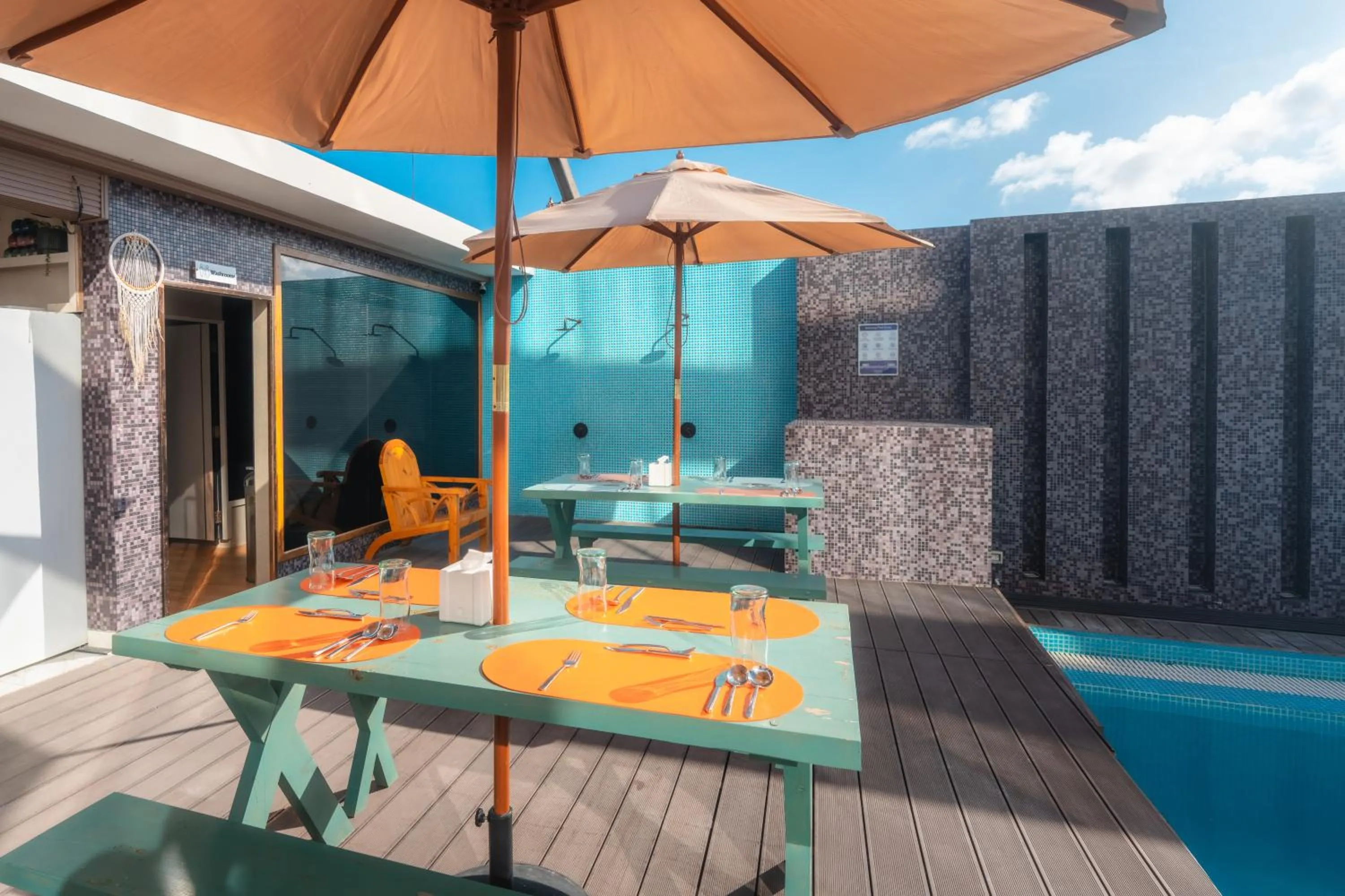 Pool view in Swarn by Hawks Hotels Kamadhoo Baa Atoll