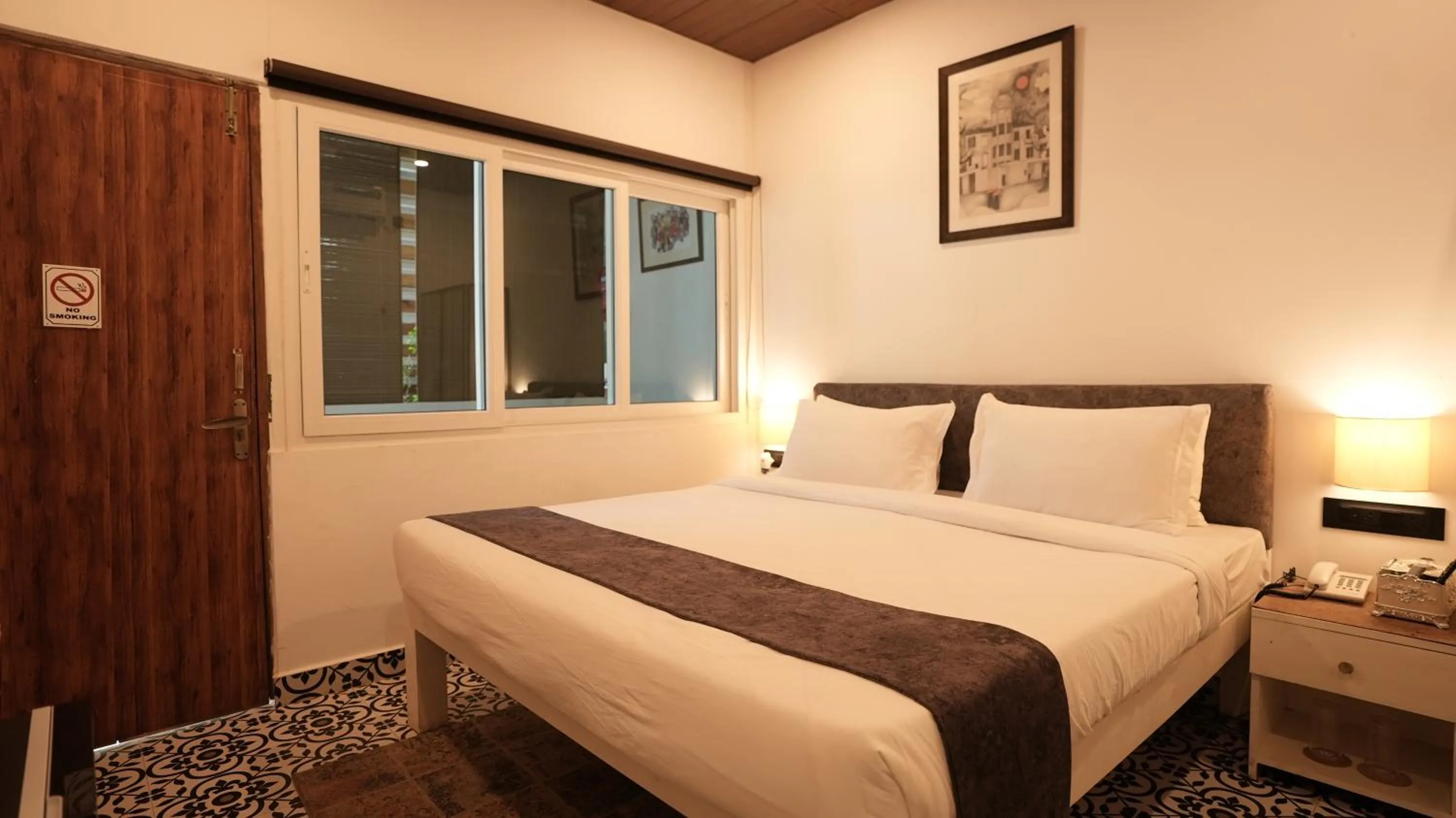 Bed in Whiteflower Cottages Vagator