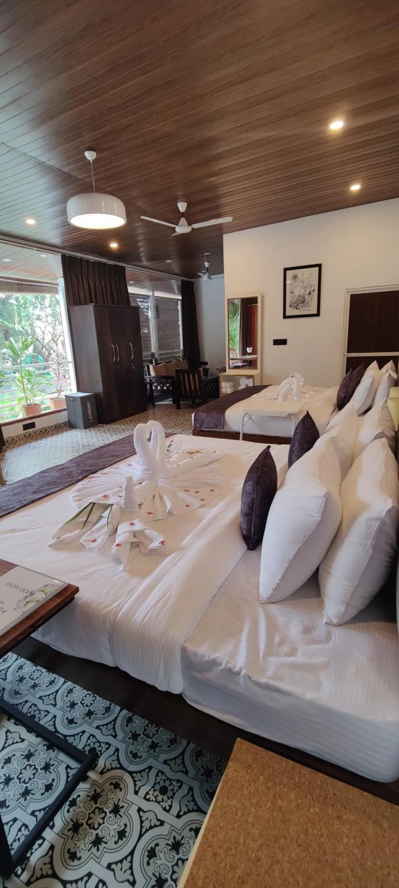 Bed in Whiteflower Cottages Vagator