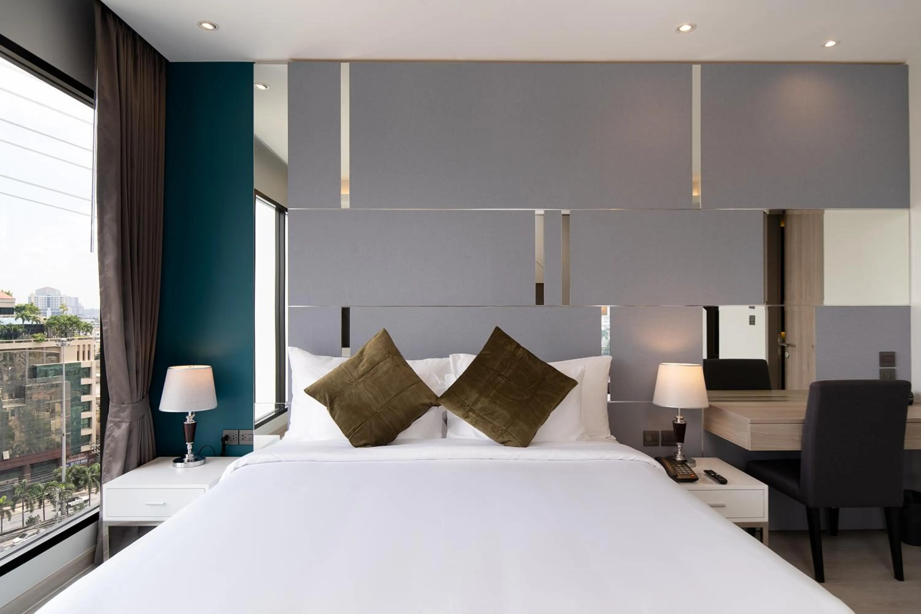 Bed in Thaya Hotel Bangkok