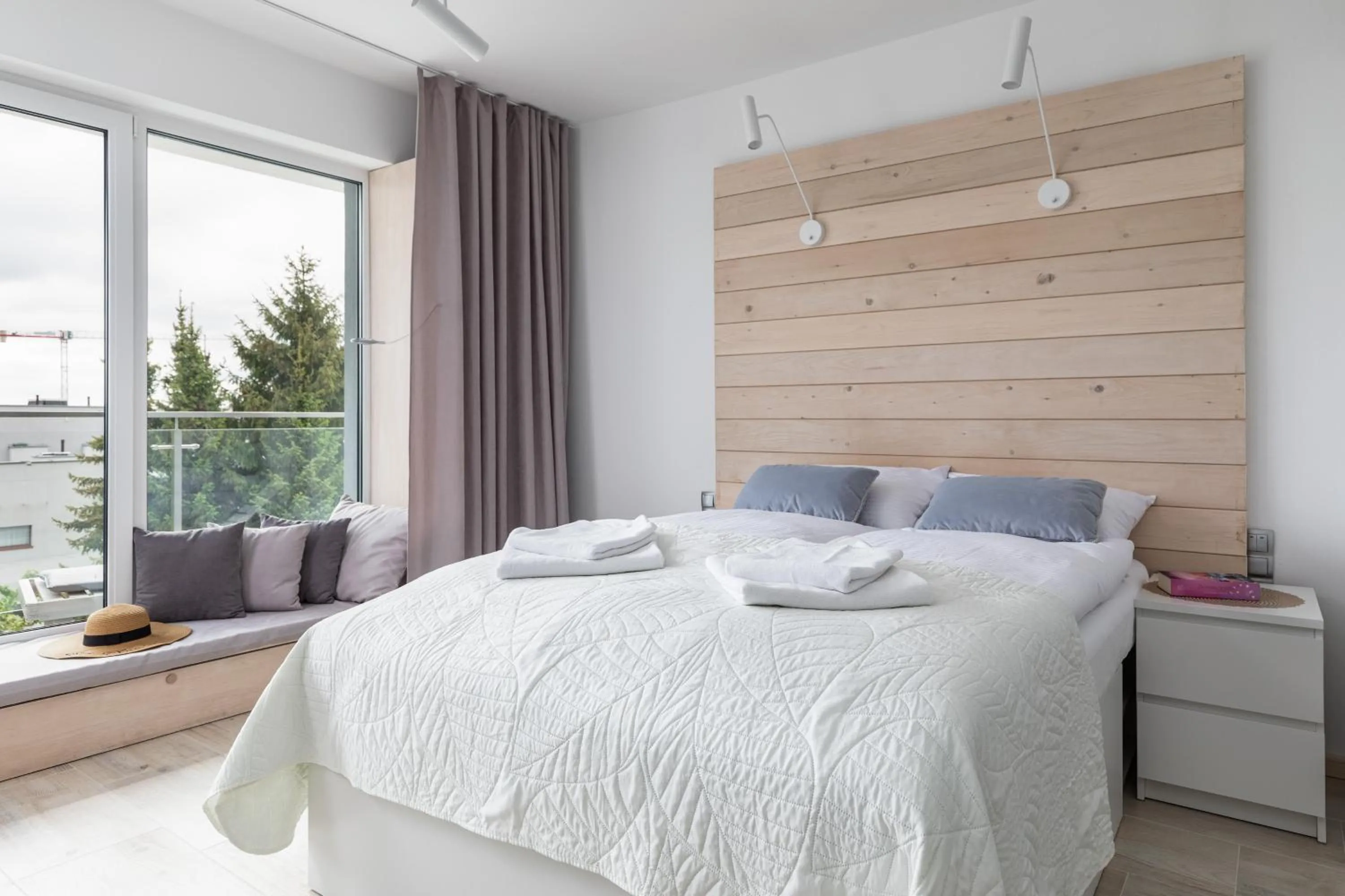 Bedroom in Seaside Apartamenty Dominikana I Sianożęty Basen&Jakuzzi&Parking