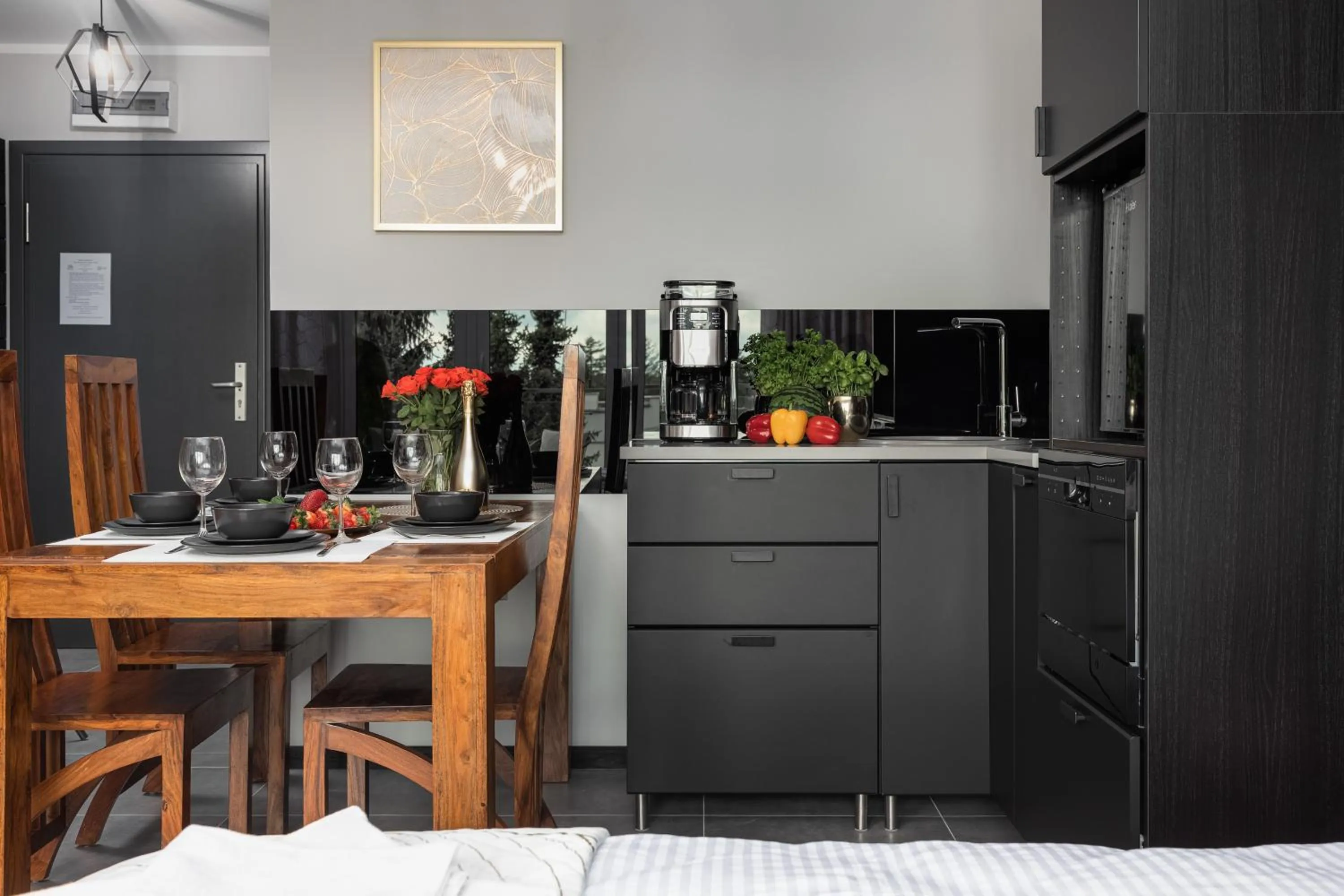 Kitchen or kitchenette in Seaside Apartamenty Dominikana I Sianożęty Basen&Jakuzzi&Parking