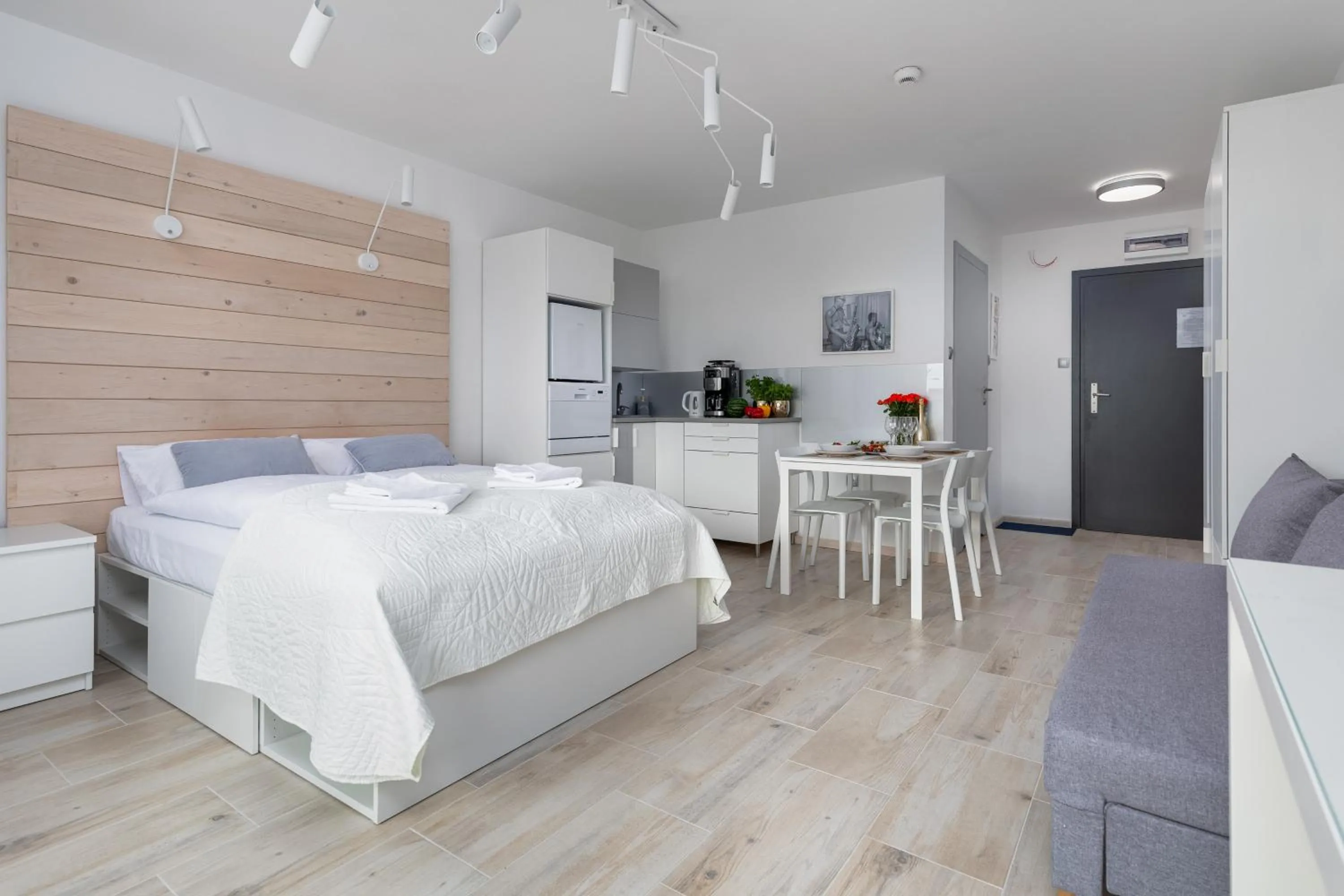 Bedroom in Seaside Apartamenty Dominikana I Sianożęty Basen&Jakuzzi&Parking