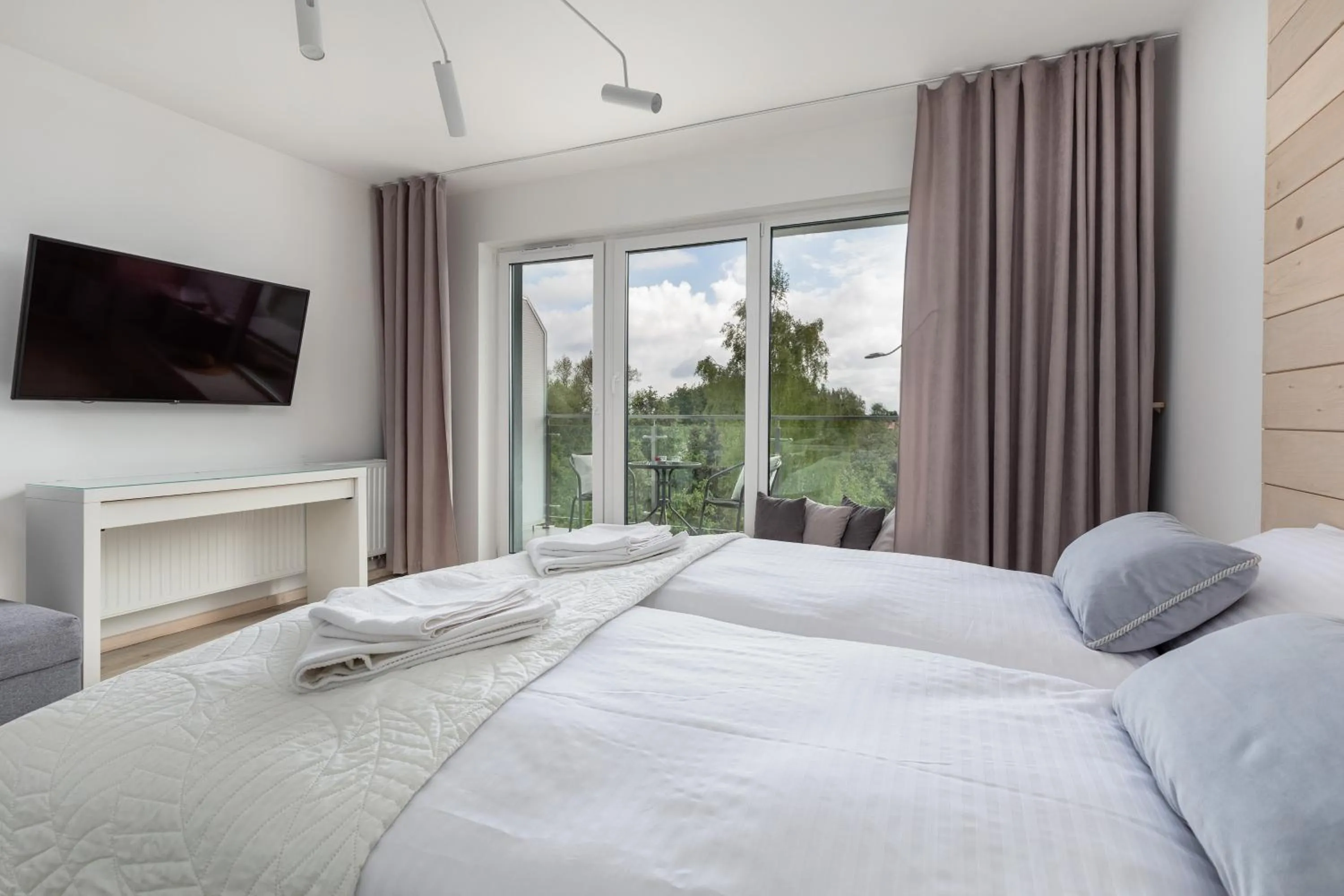 Bedroom in Seaside Apartamenty Dominikana I Sianożęty Basen&Jakuzzi&Parking