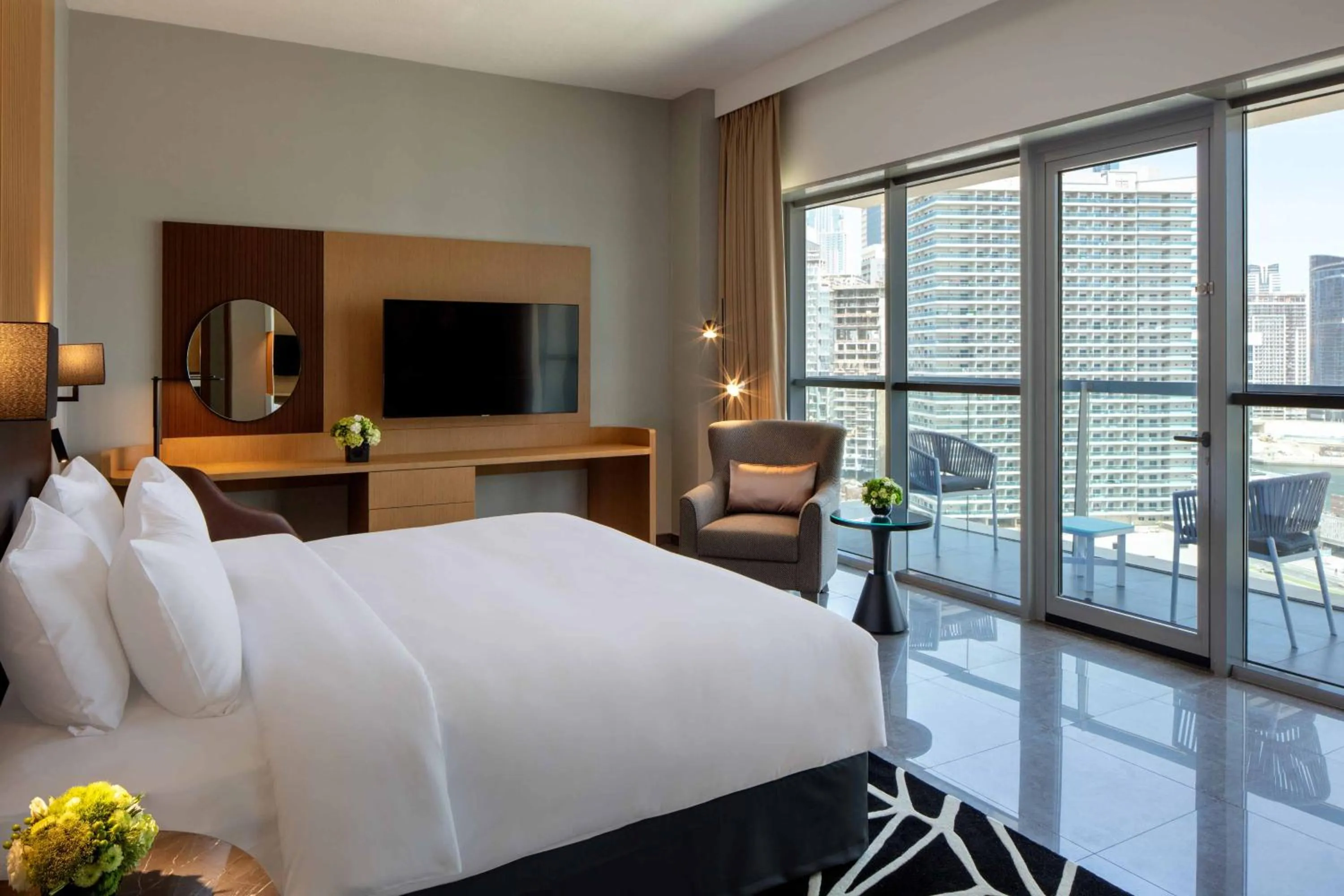 Bedroom, Bed in The First Collection Dubai Business Bay